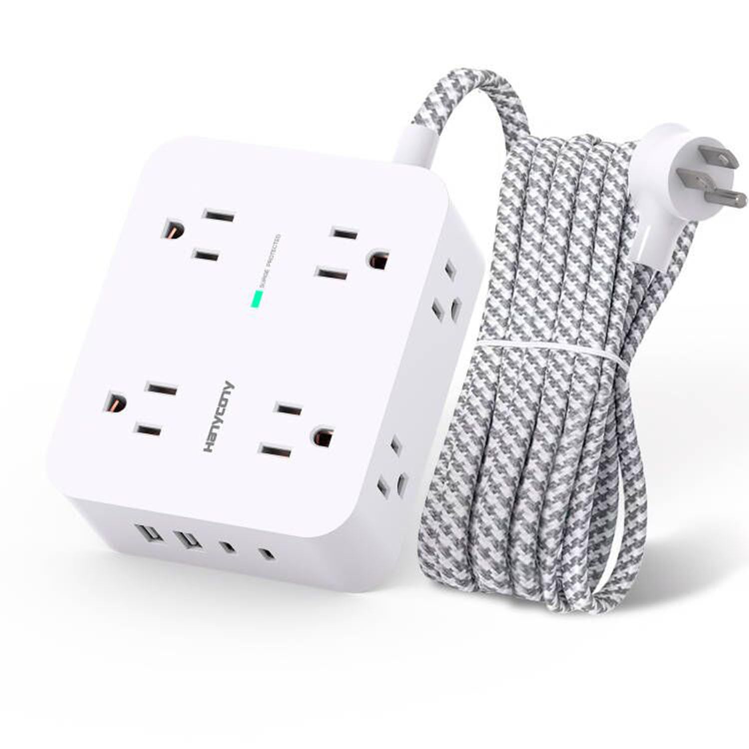 HANYCONY 8-Outlet Power Strip with USB-C