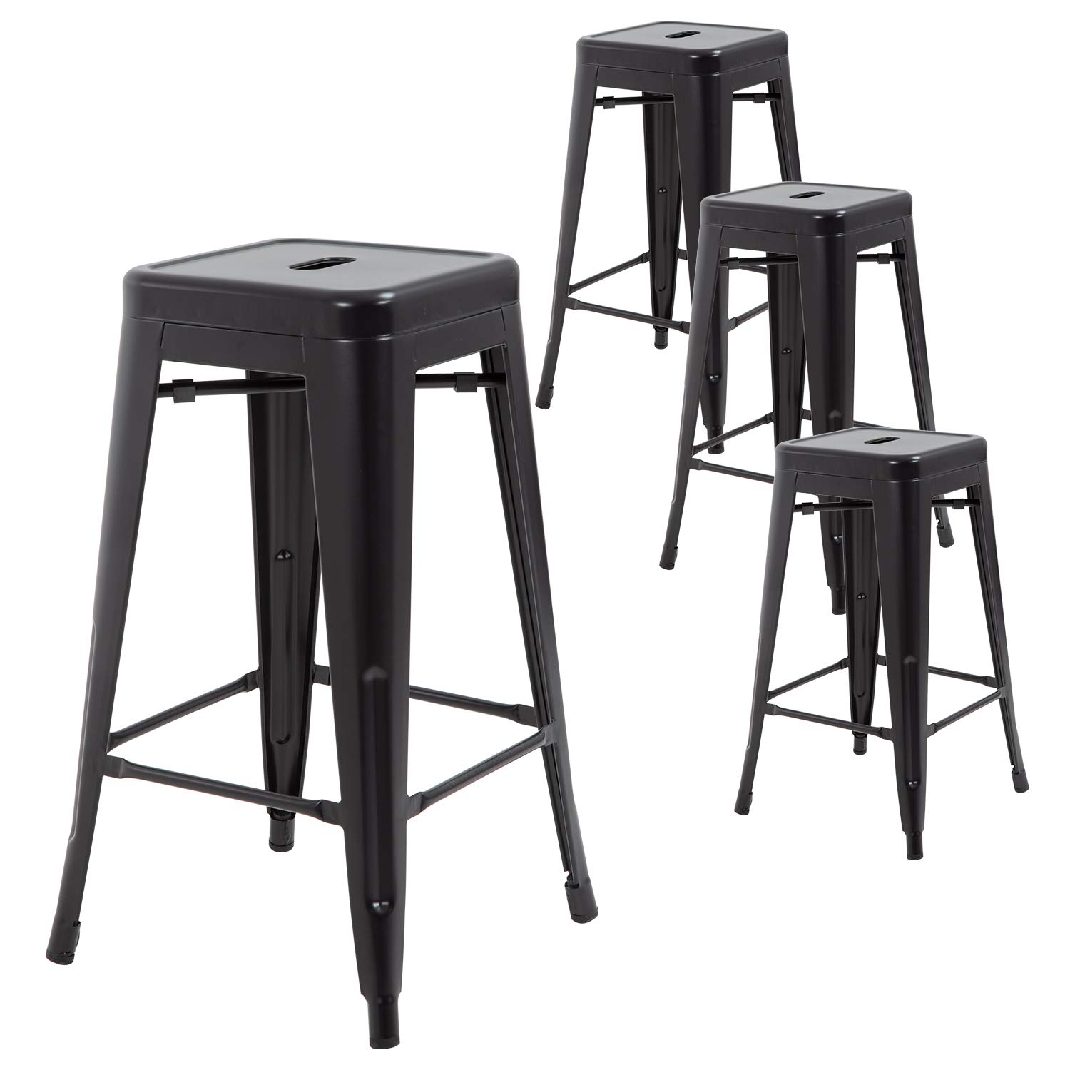 FDW 30-Inch Metal Bar Stools (Set of 4)