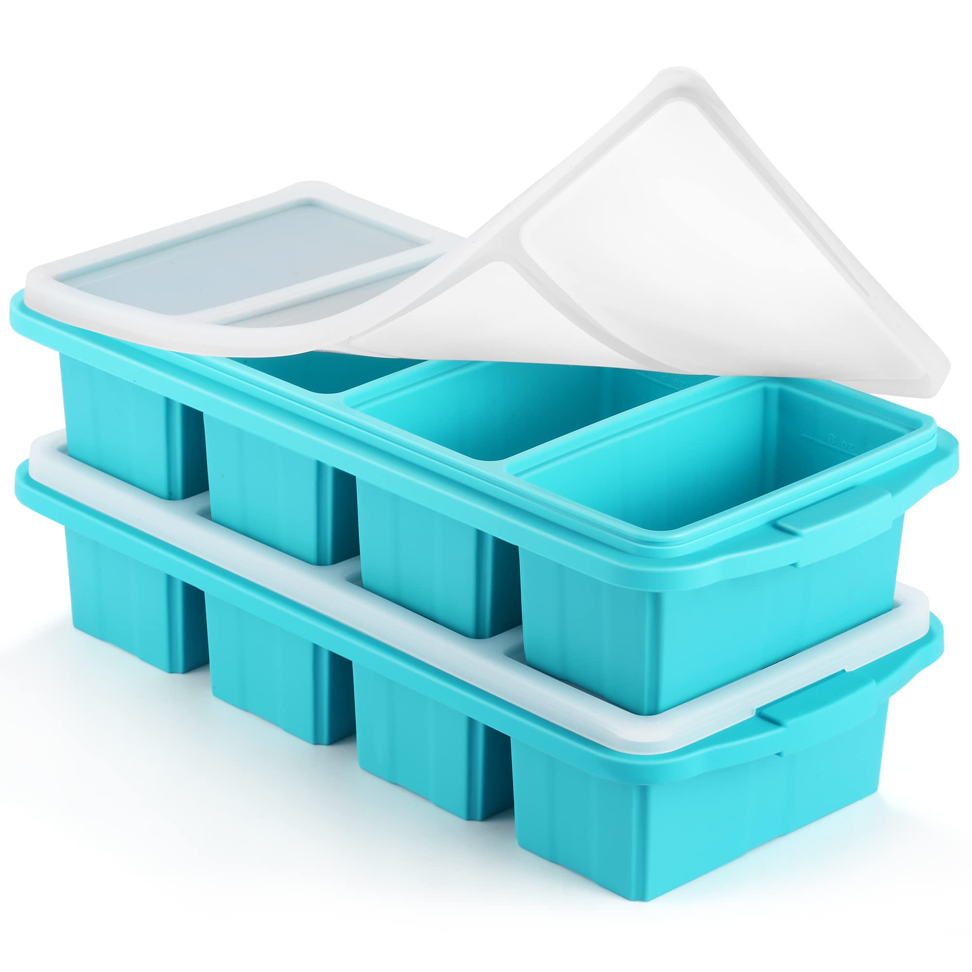 Ztomine Silicone Freezer Tray with Lid