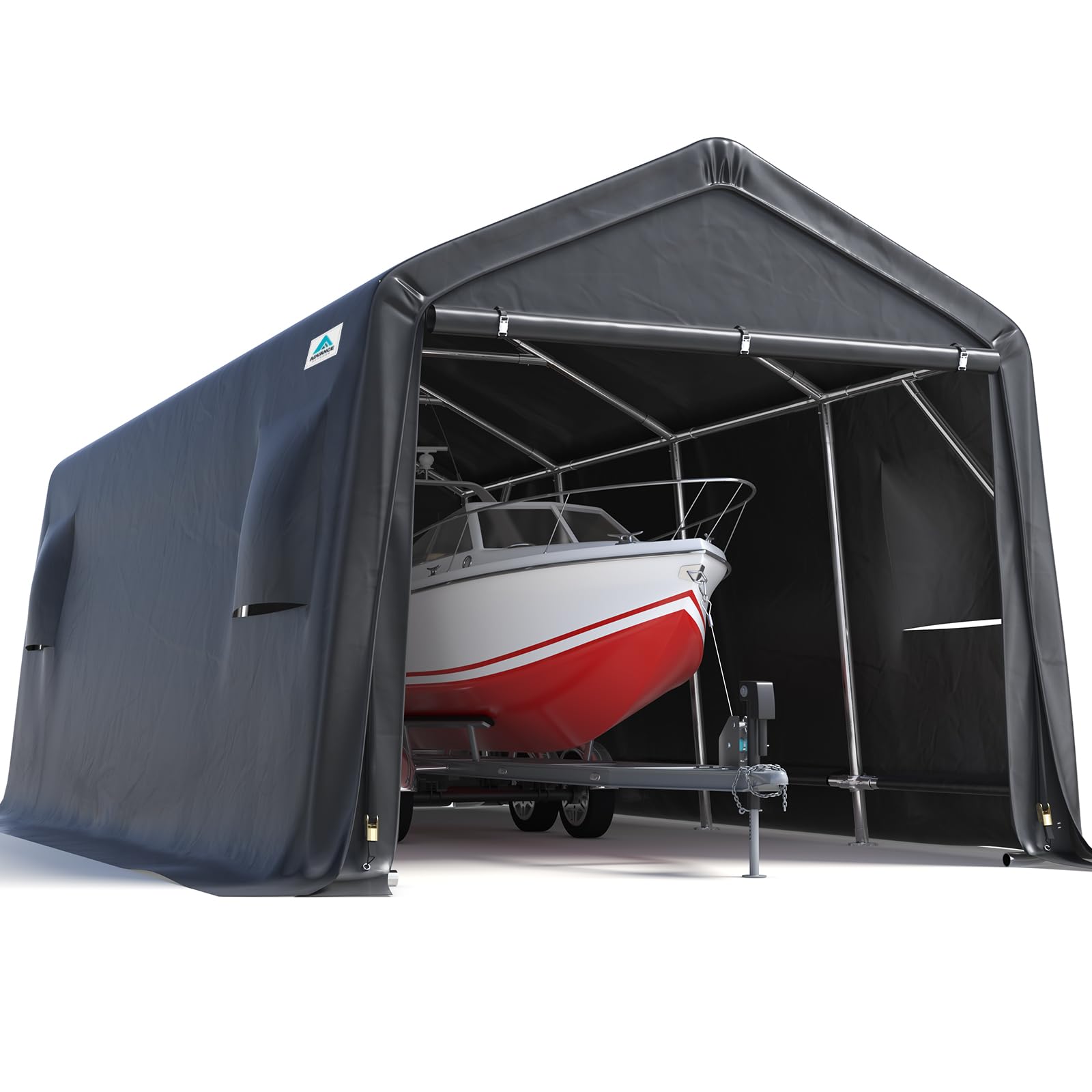 ADVANCE OUTDOOR 10x15 Peak Roof Garage Shelter