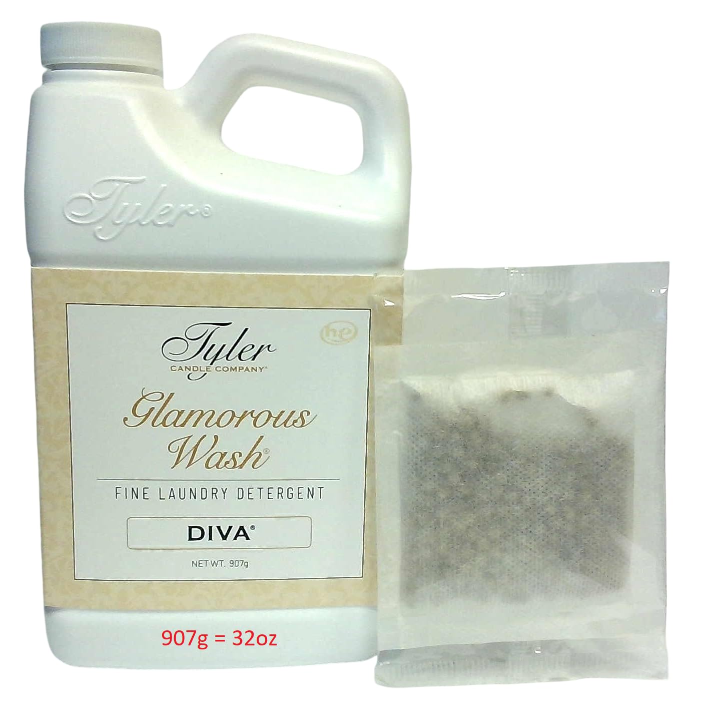 Tyler Candle Company Wash Laundry Detergent, Diva (Liquid) with Dryer Sachet