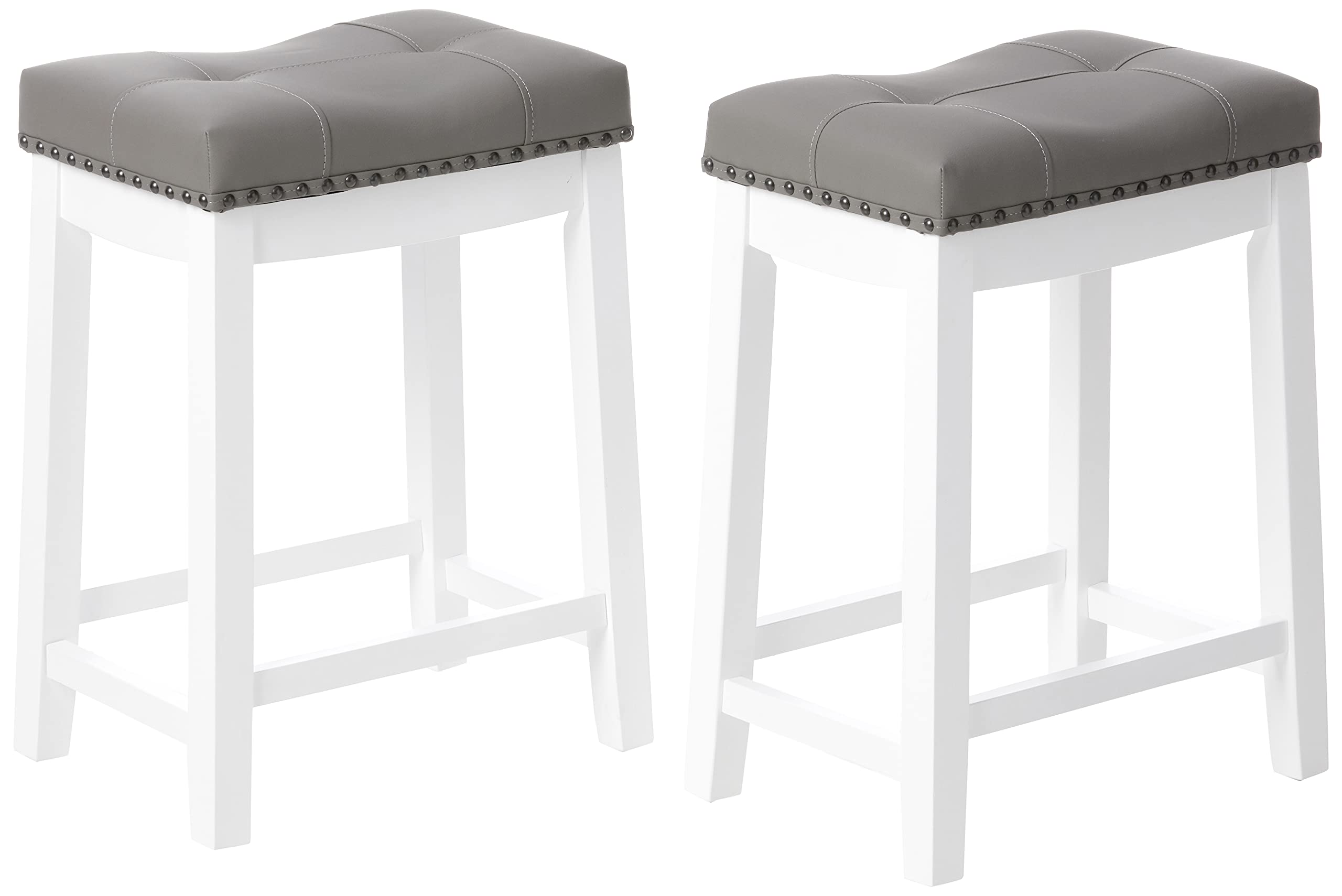 Angel Line Cambridge 24" Set of 2 — White with Gray Cushion
