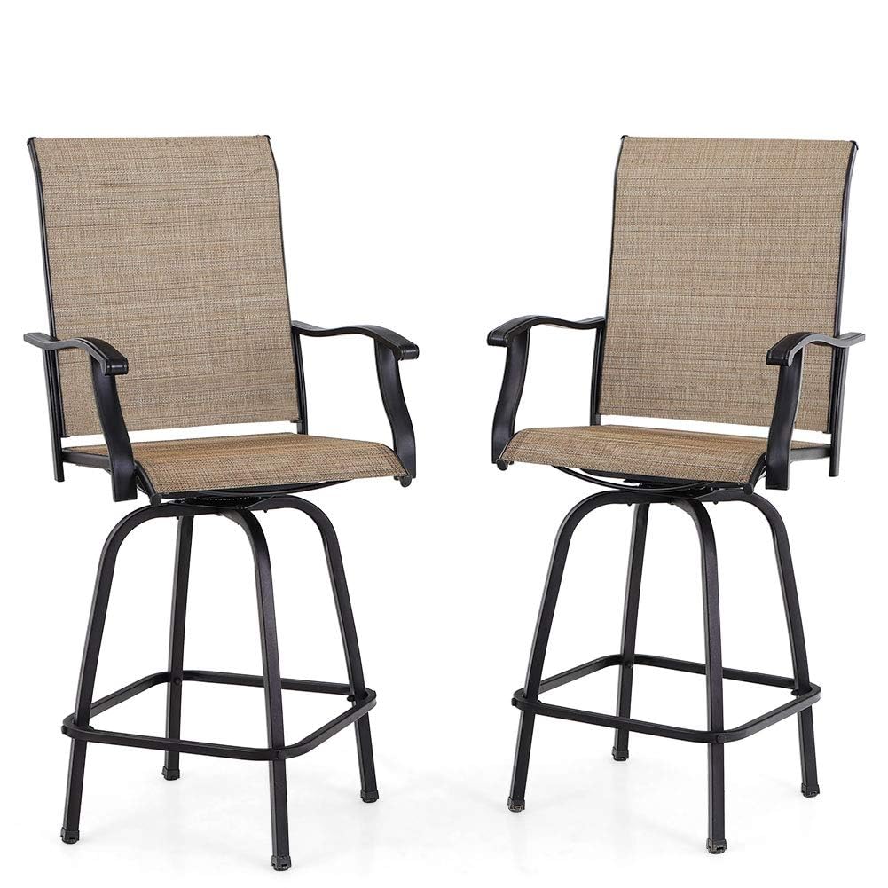 PHI VILLA Outdoor Swivel Bar Stool