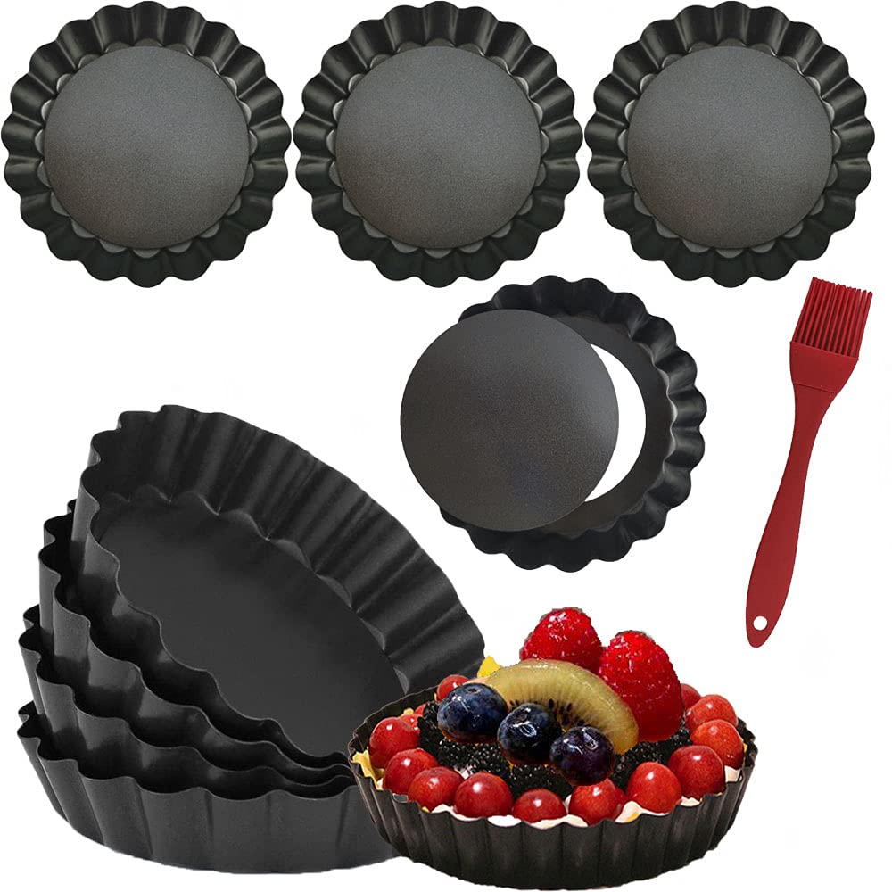 DATANYA Mini Tart Pans 4-Inch (8-Pack)