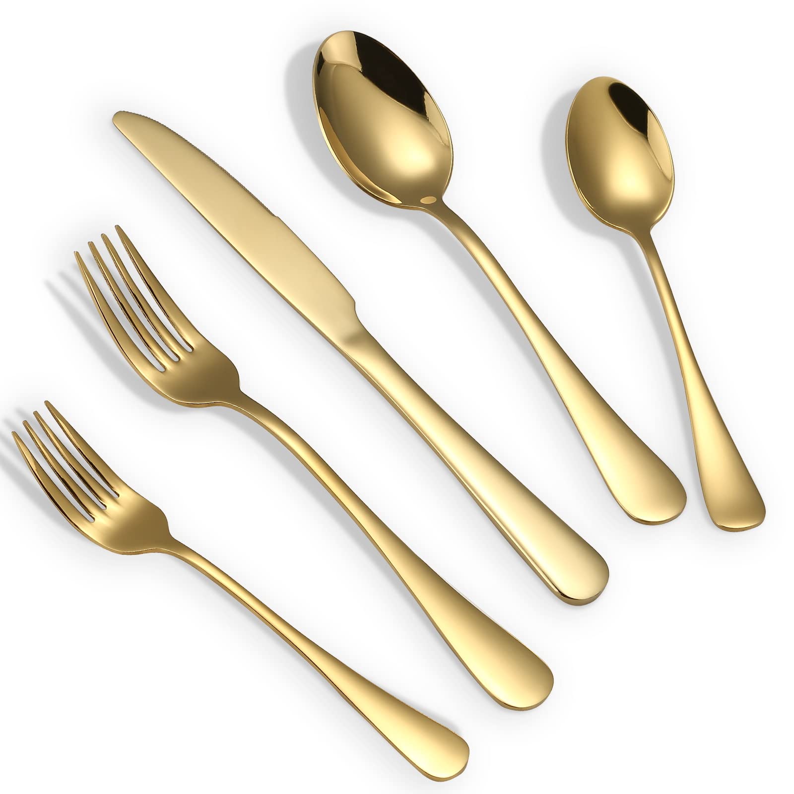 Briout Gold 20-Piece Flatware Set