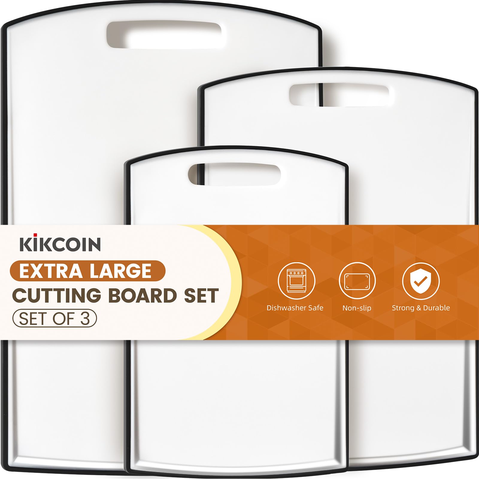 Kikcoin Extra-Large Cutting Board Set (3-piece)