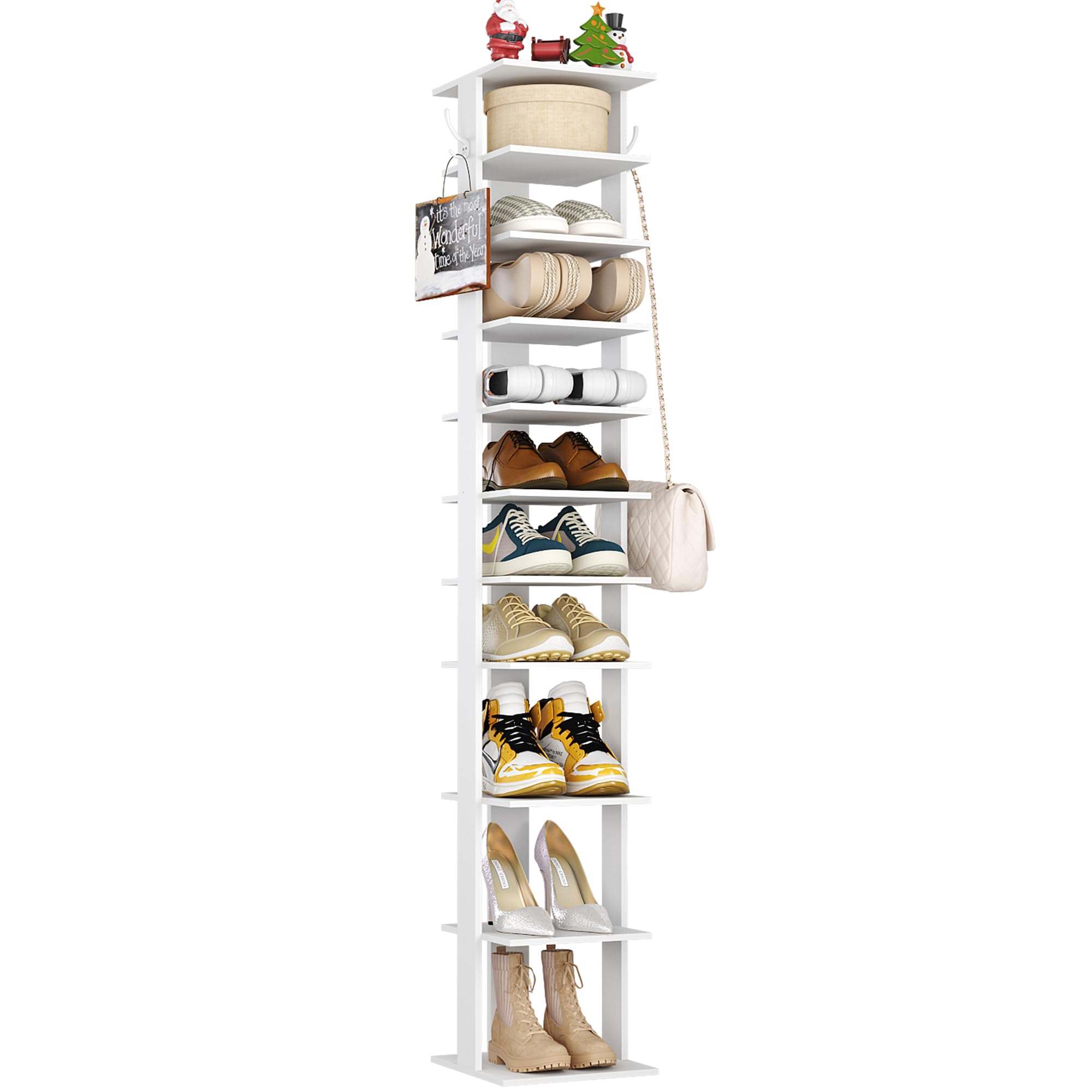 HOMEFORT 10-Tier Vertical Shoe Rack