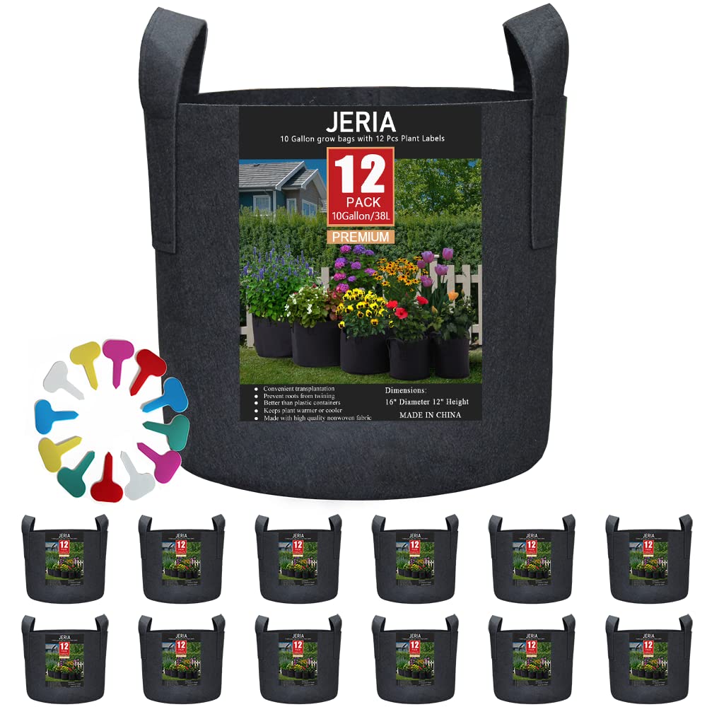 JERIA 10 Gallon Grow Bag (12-Pack)