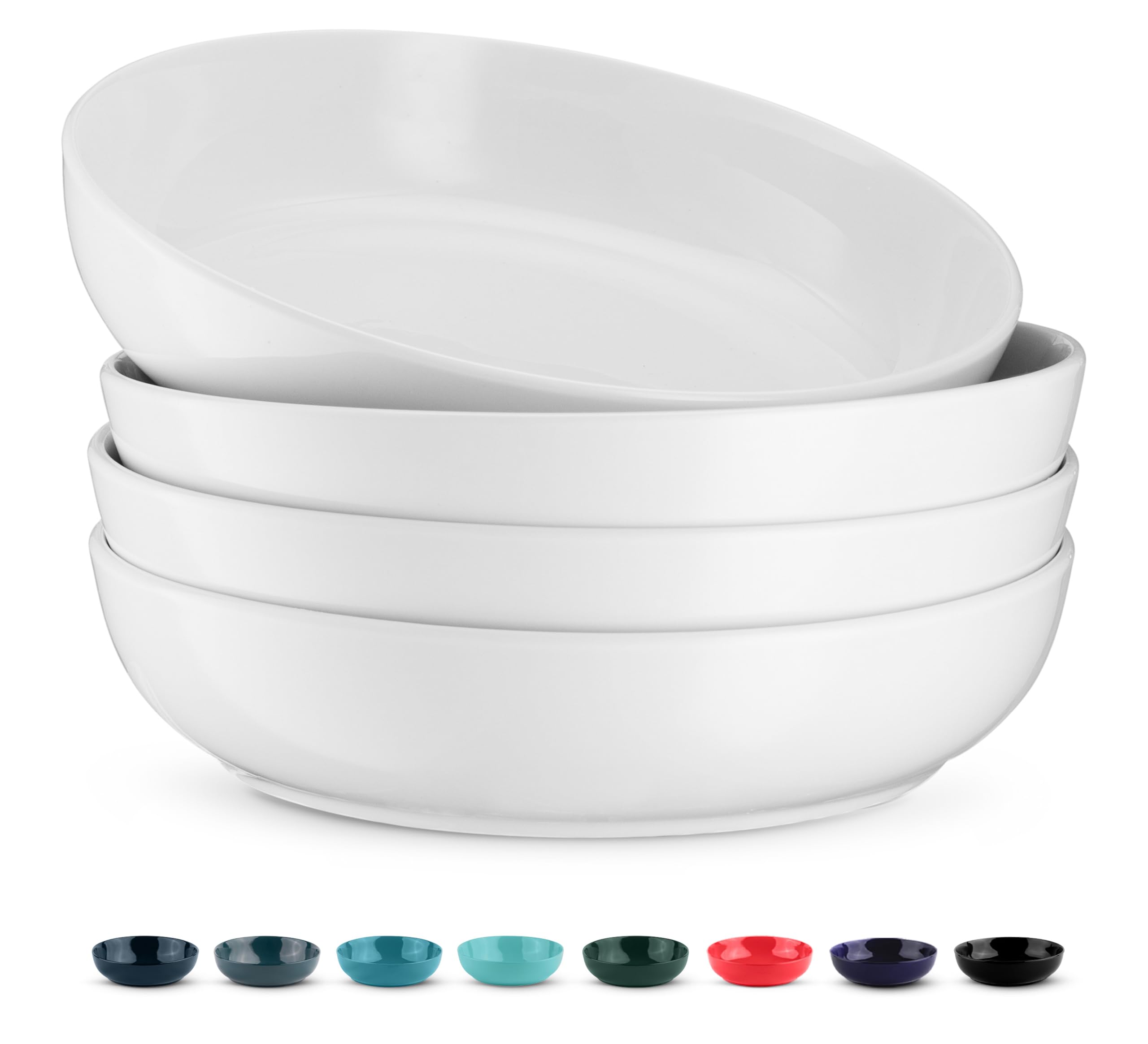 KooK Ceramic Pasta Bowls (White)