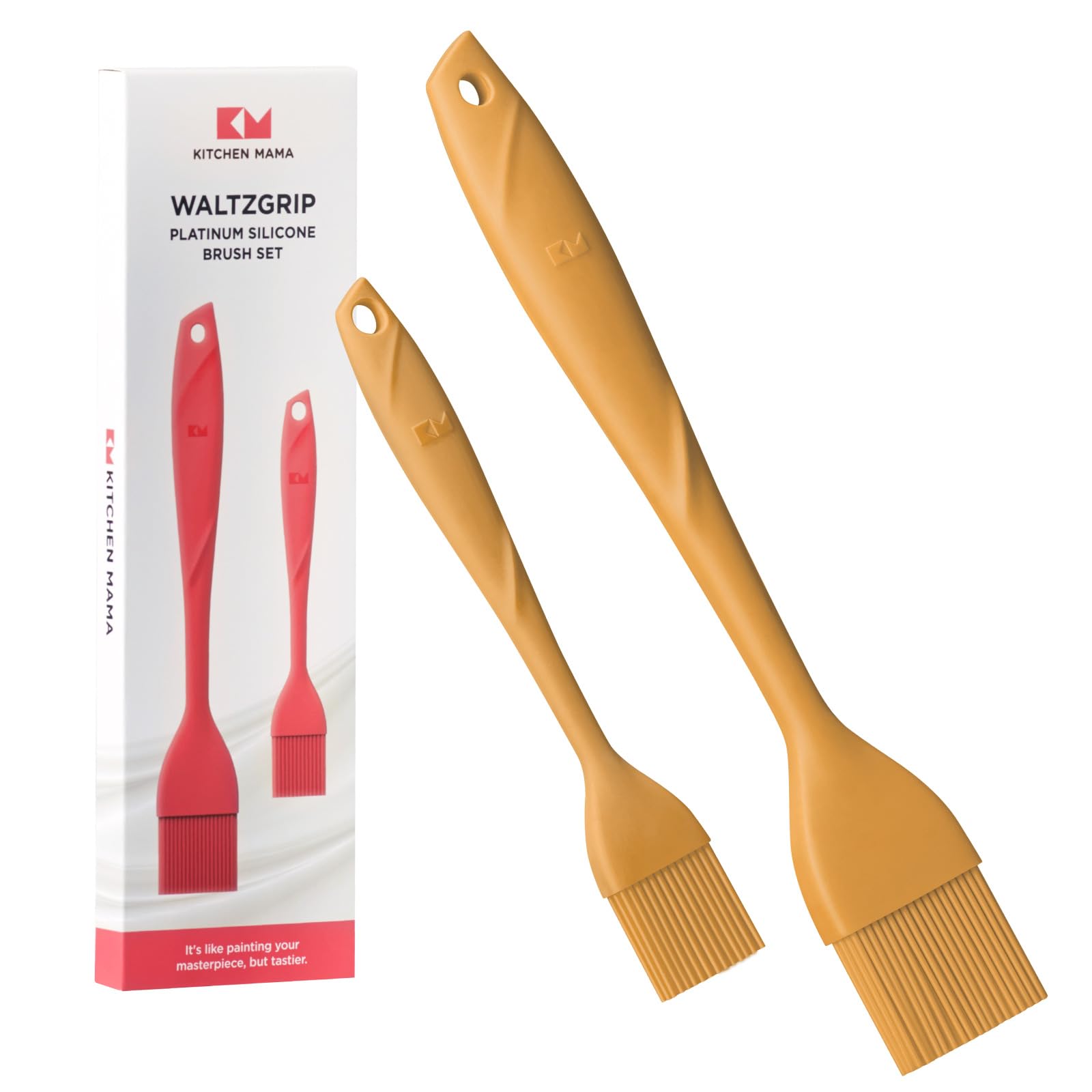 Kitchen Mama WaltzGrip Silicone Basting Brushes (2-Pack)
