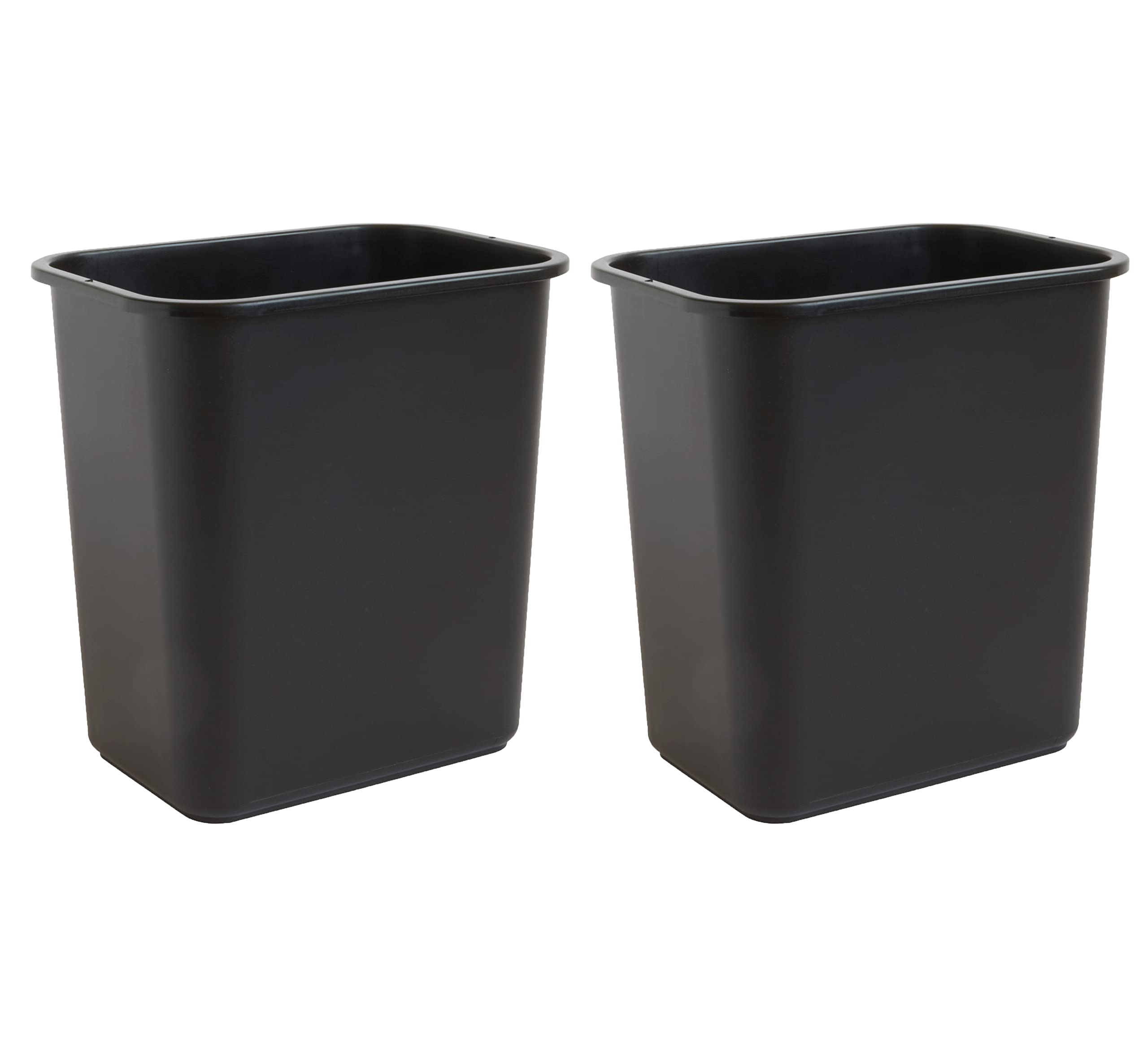 United Solutions 7 Gallon / 28 Quart Space Saving Trash Wastebasket, Pack of 2