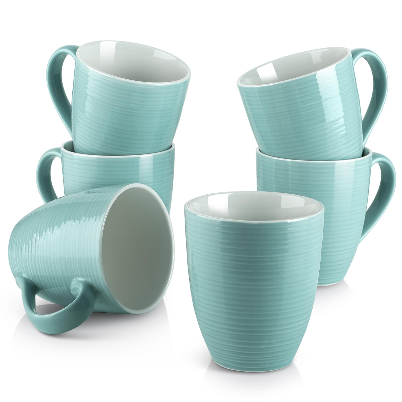 DOWAN 17 oz Turquoise Mug Set (6)