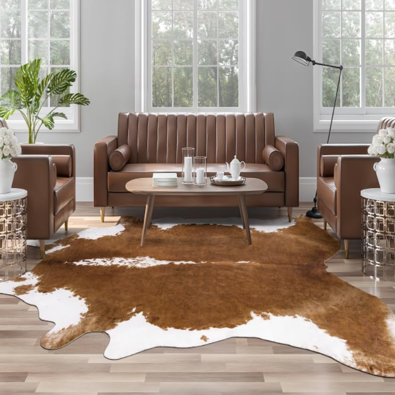 AROGAN Premium Faux Cowhide Rug