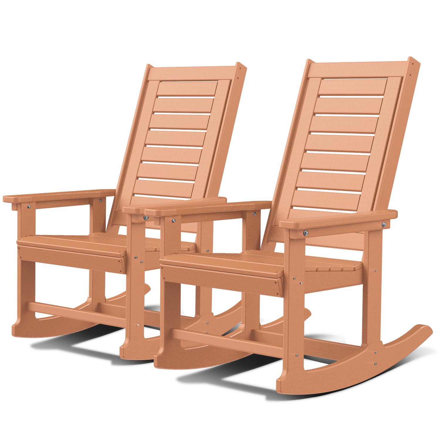 GREENVINES HDPE Outdoor Rocking Chair (Teak)