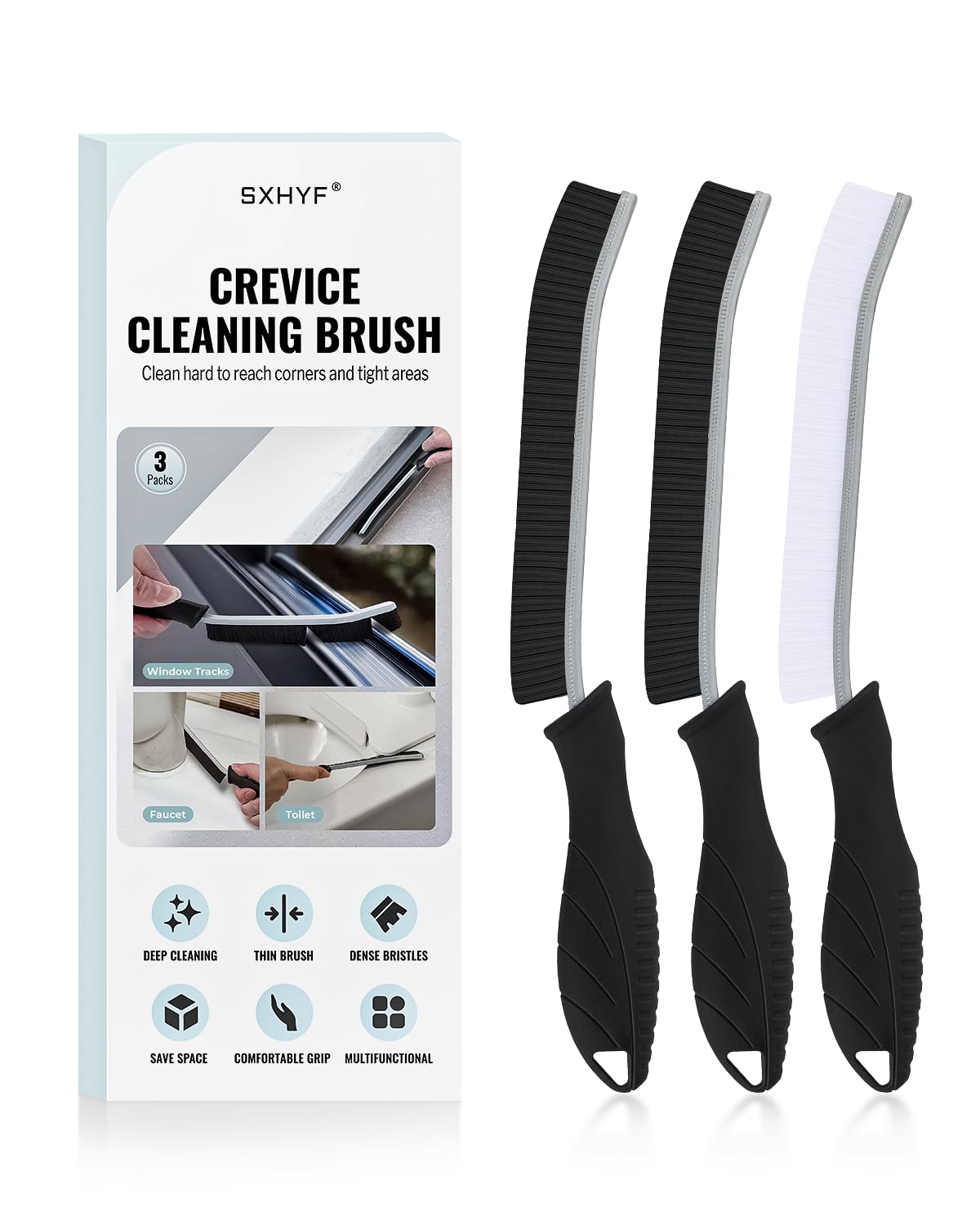 SXhyf Crevice Cleaning Brush - Grout Scrub Brush