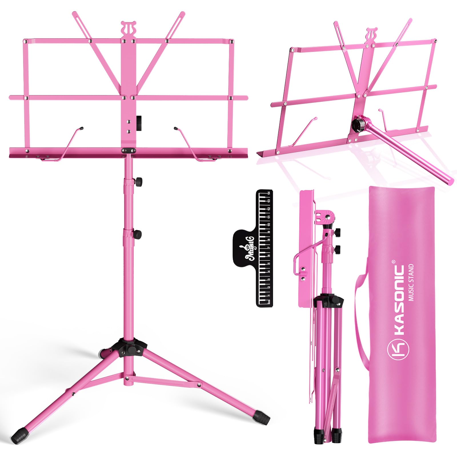 K KASONIC 2-in-1 Folding Music Stand