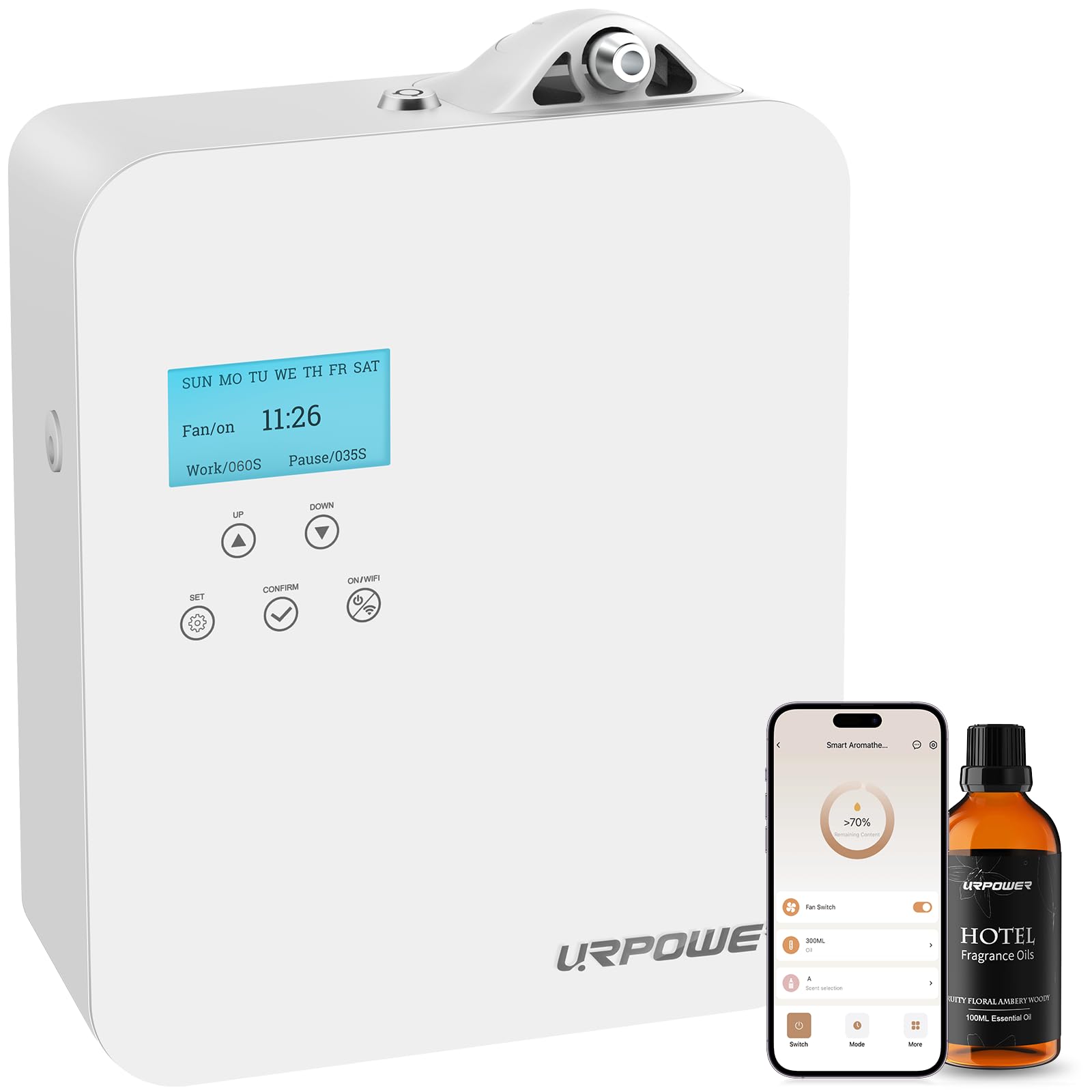 URPOWER Waterless Nebulizing Scent Diffuser 300ml