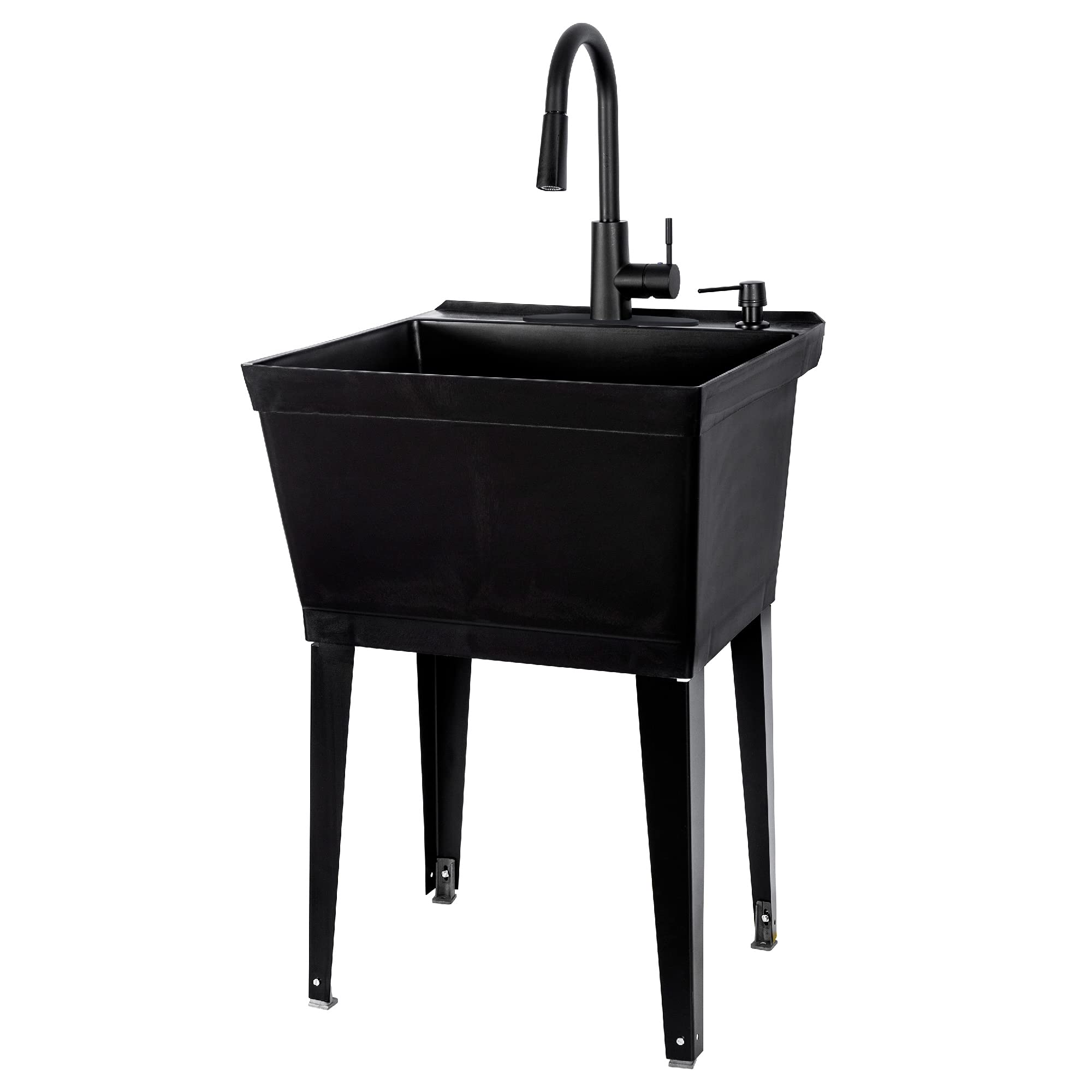 VETTA Black Freestanding Utility Sink