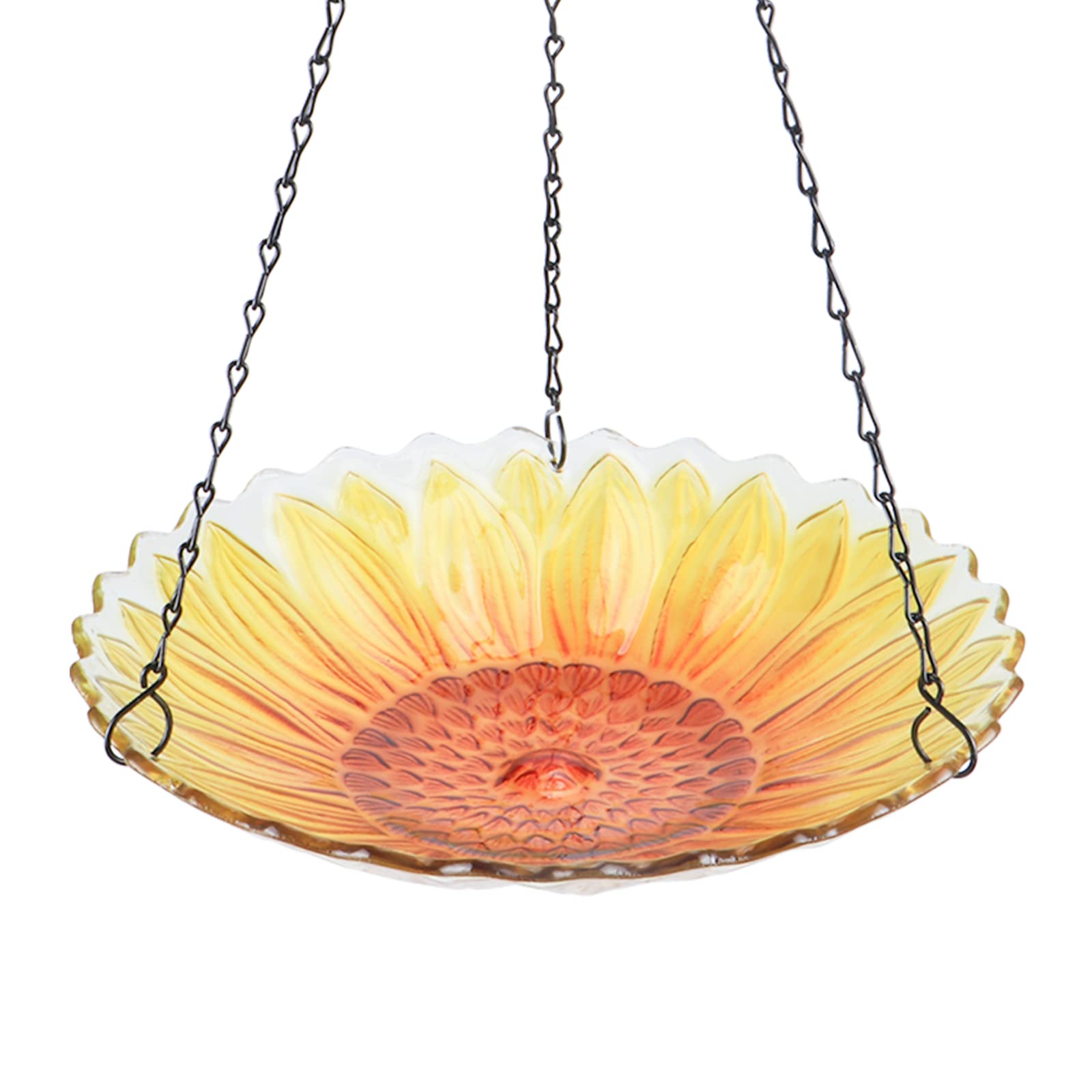 MUMTOP Sunflower Hanging Glass Bird Bath