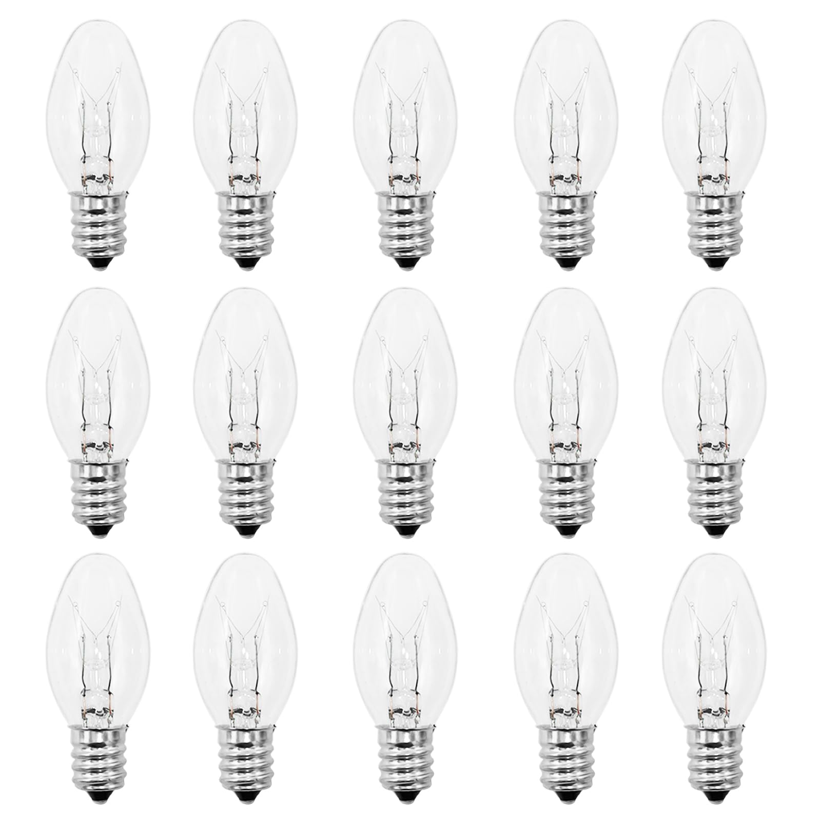 7W E12 Warm White Night Light Bulbs (C7)