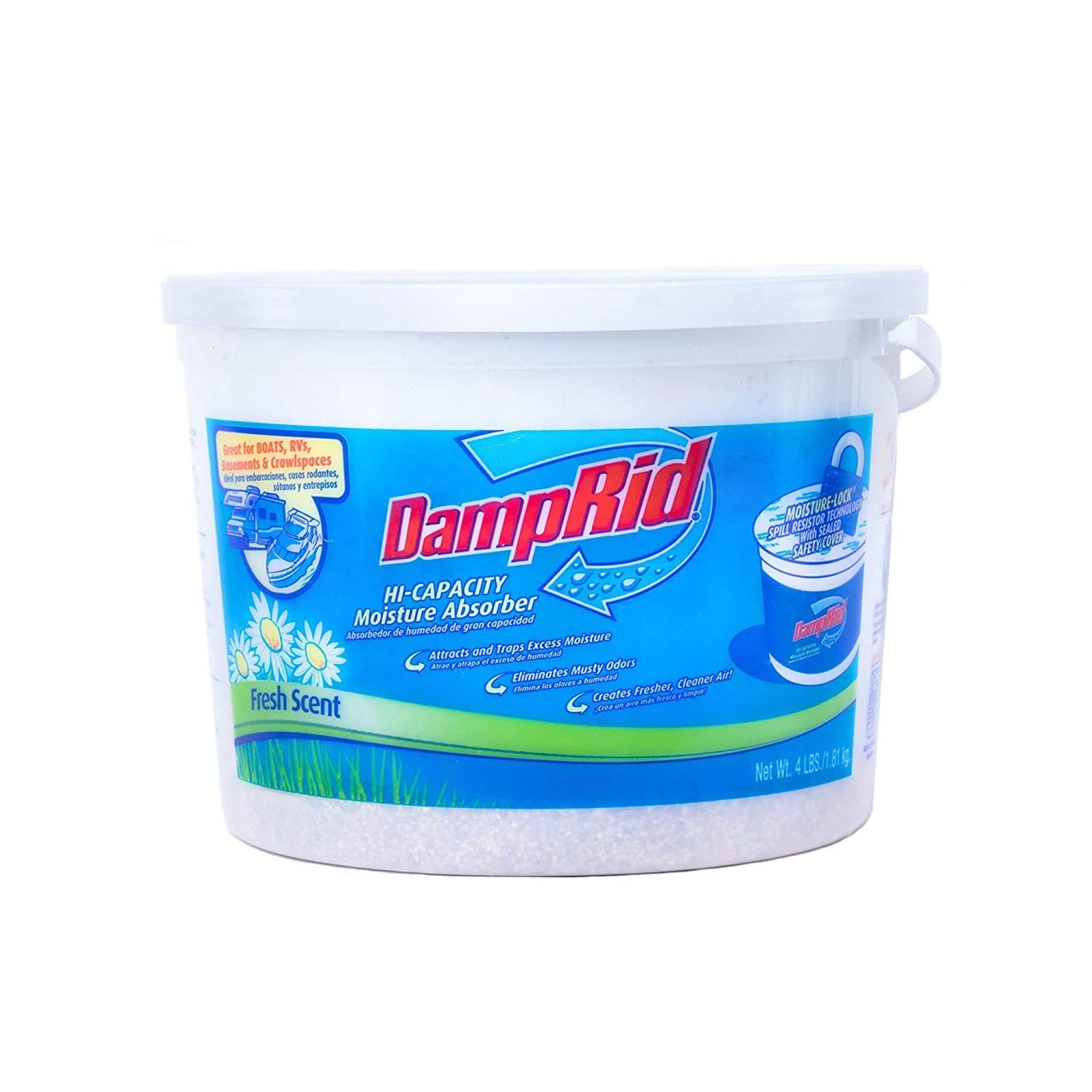 DampRid Hi-Capacity Moisture Absorber Bucket, 4 lb. (2 Pack)