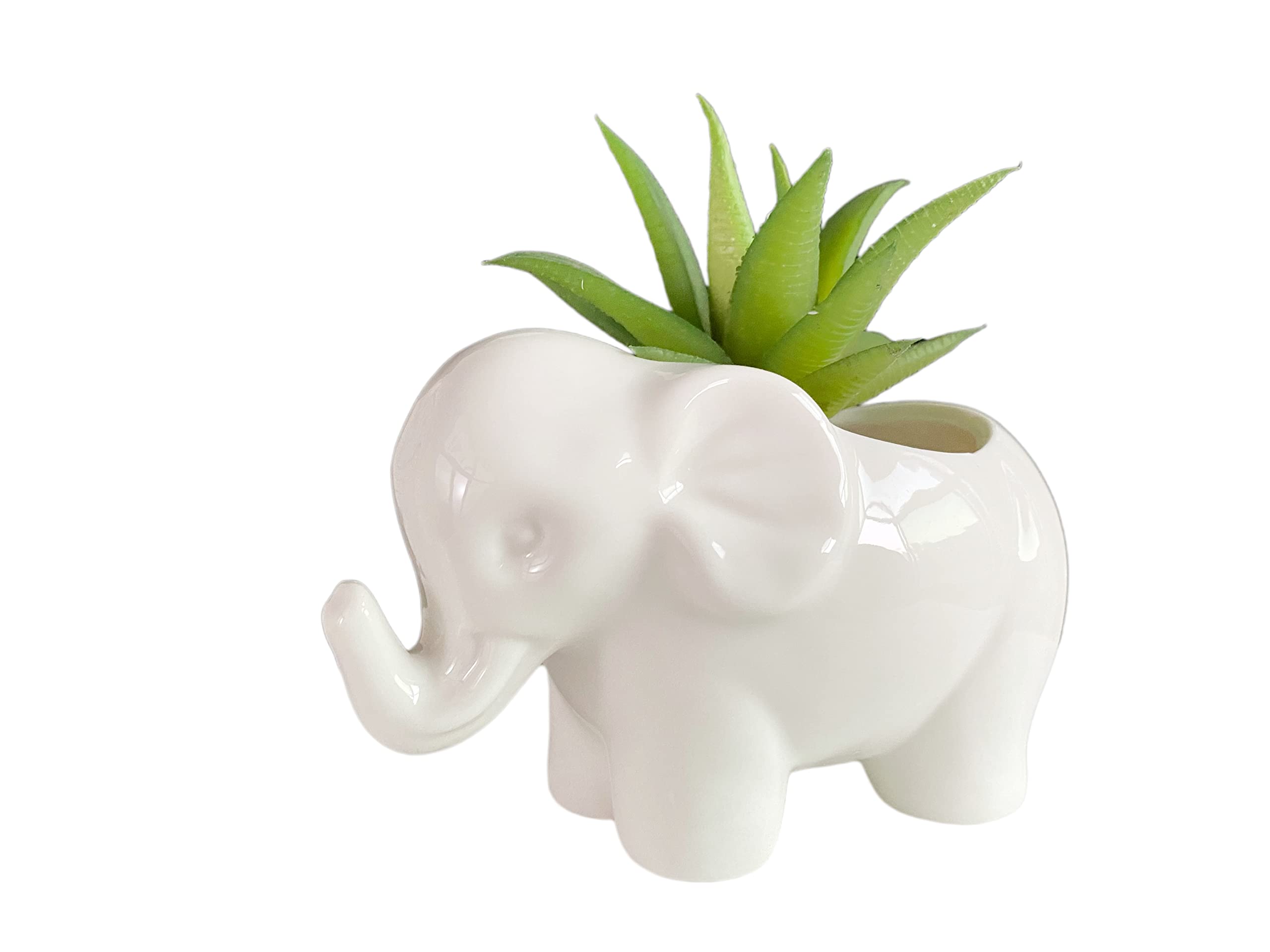 Elephant Shaped Ceramic Planter