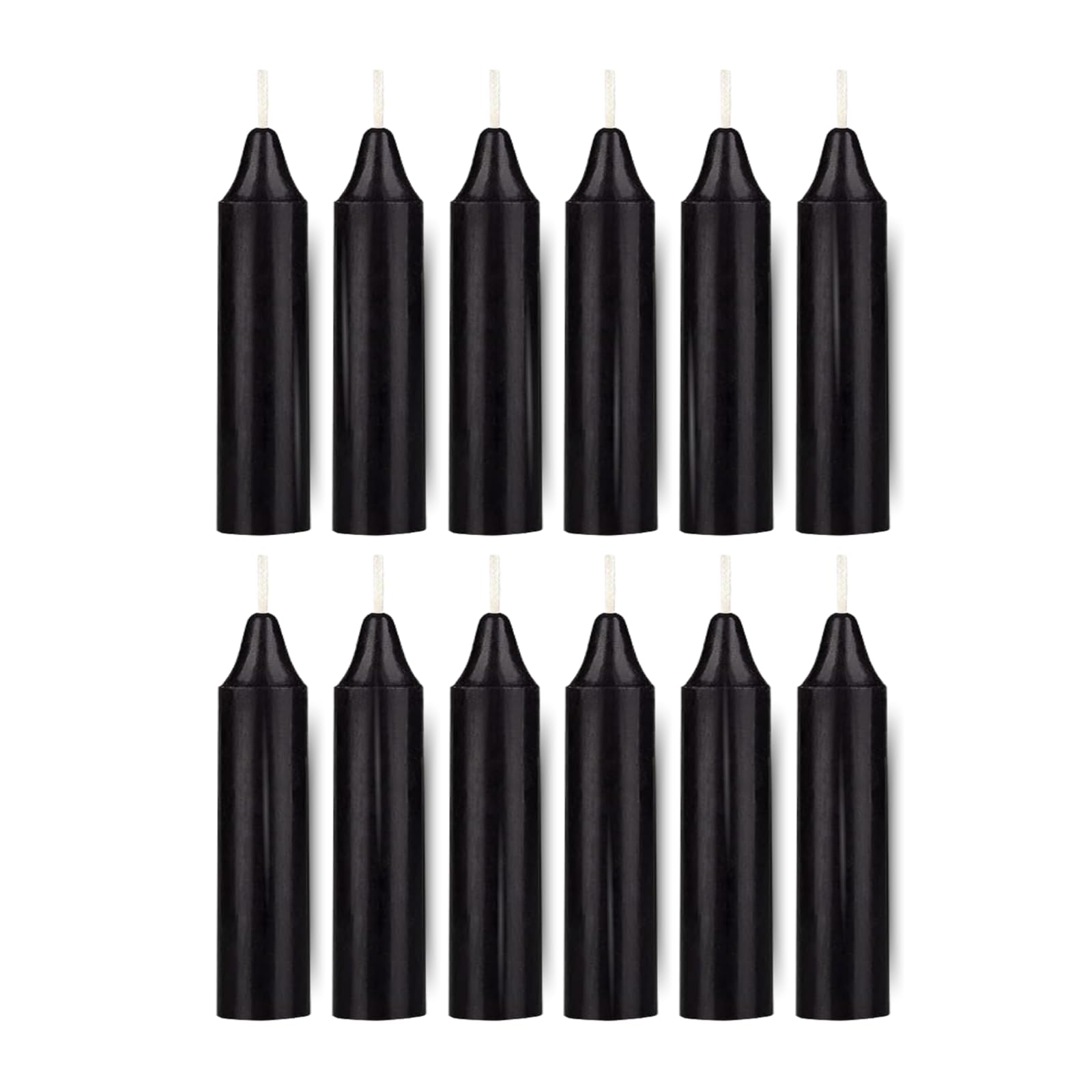 LadyRobyn Black Taper Candles (12-pack)