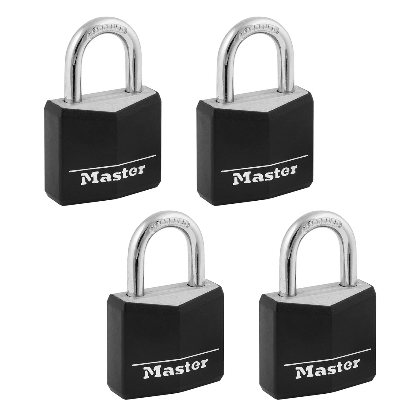 Master Lock Black Outdoor Key Lock, 131Q (4-Pack, Keyed Alike)