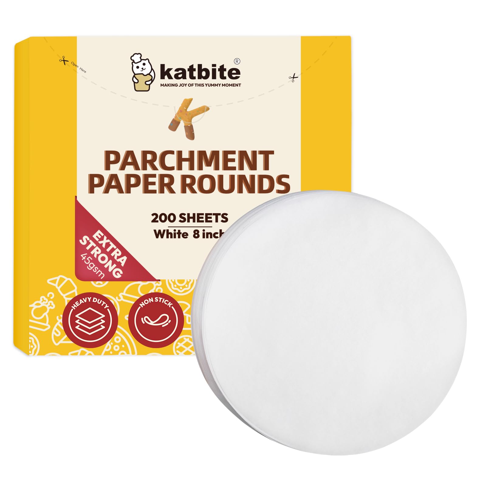 Katbite 8" Heavy-Duty Parchment Rounds