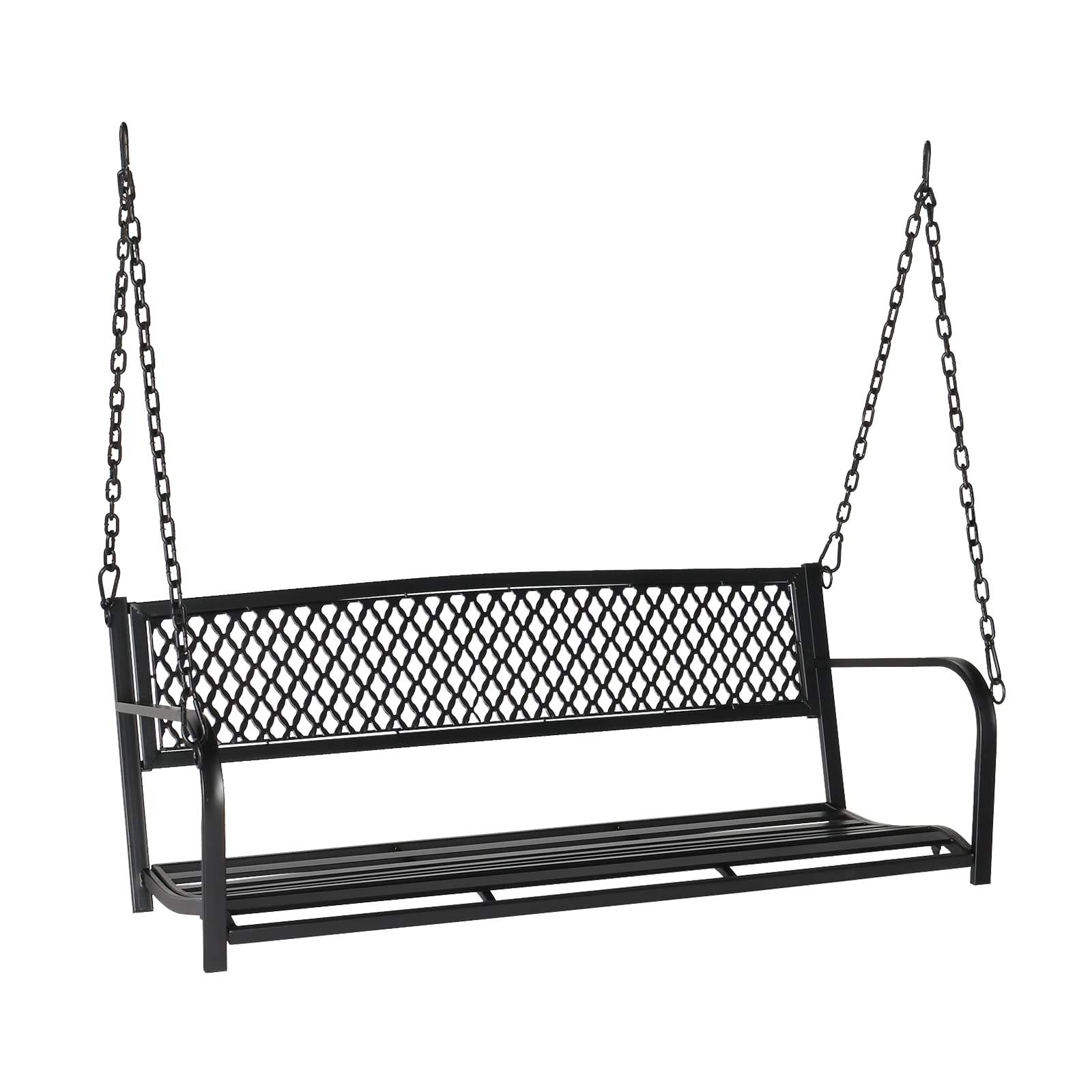 VINGLI Metal Porch Swing (Gridback)