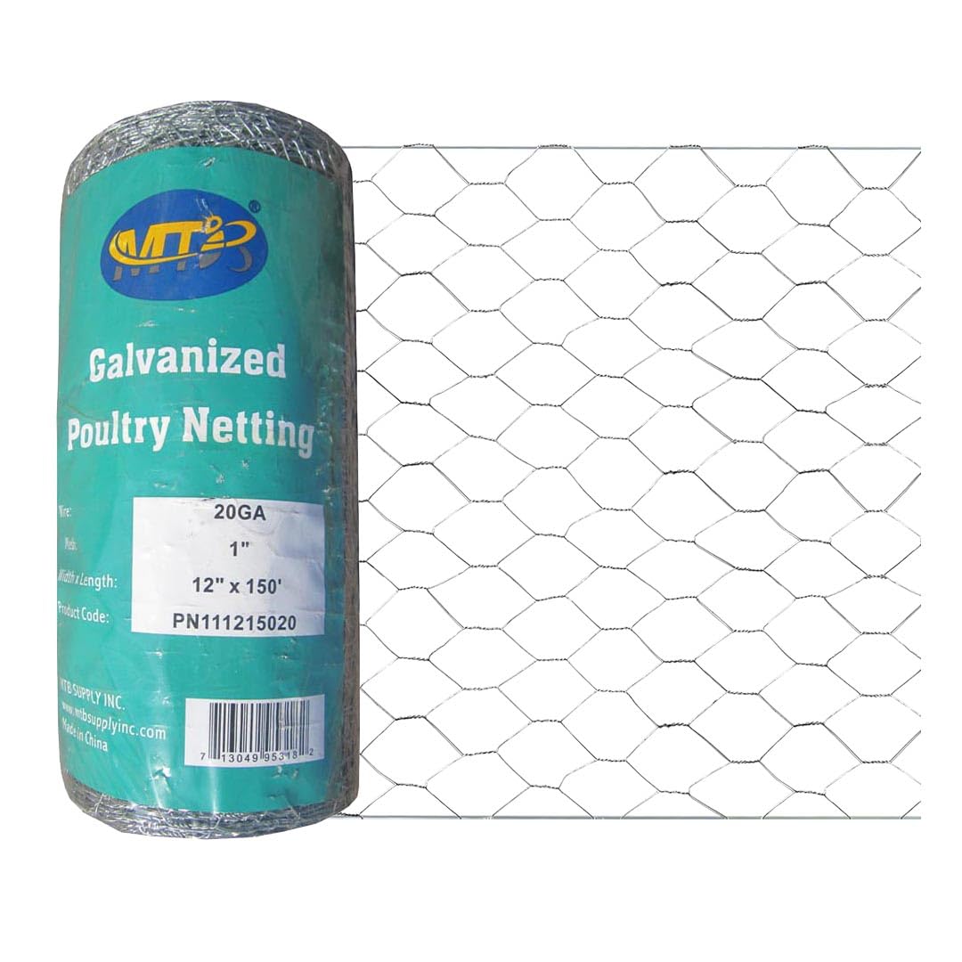 MTB Supply 20‑Gauge Poultry Netting (12in x 150ft)