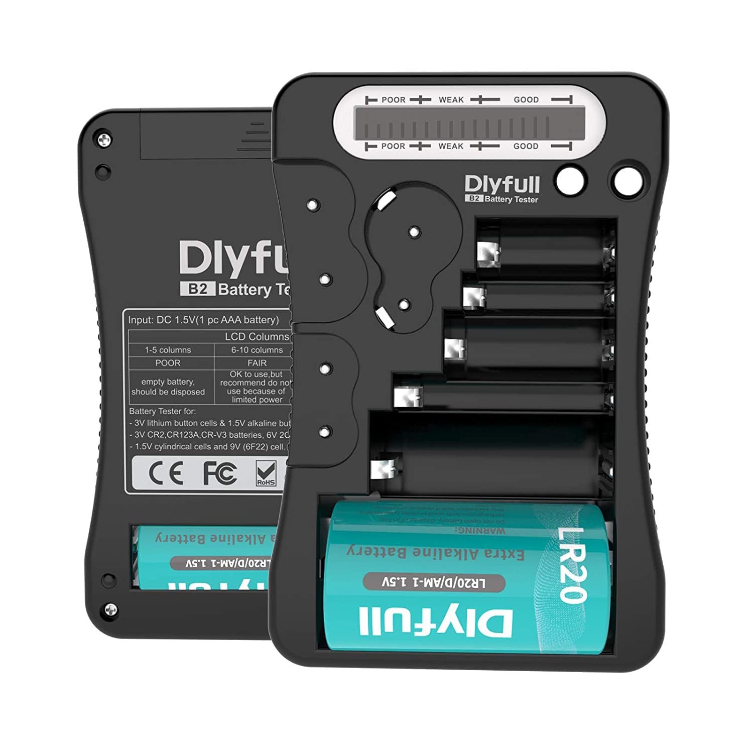 Dlyfull LCD Universal Battery Tester
