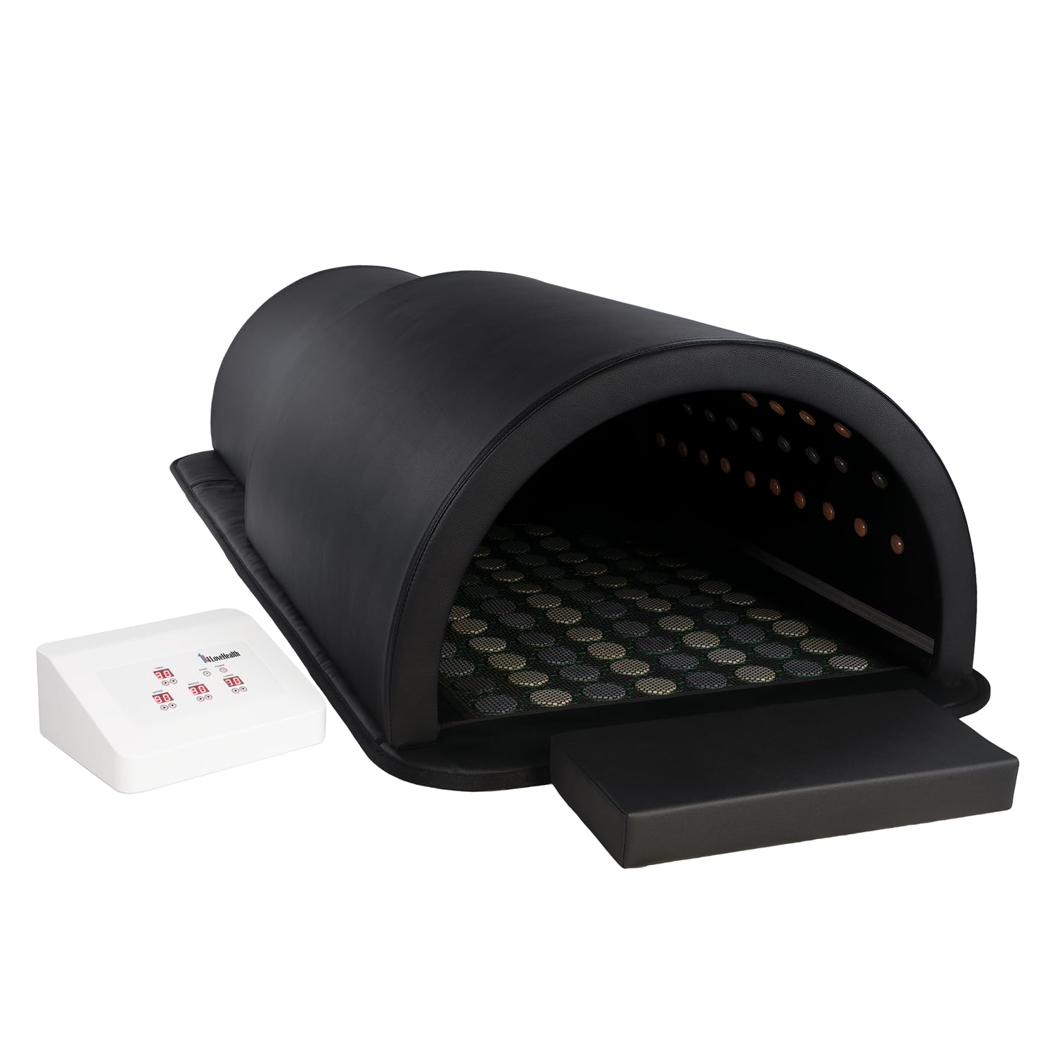 1Love Luxor Pro XL Far Infrared Sauna Dome | 0 EMFs, ELFs & VOCs | 10 Minute Preheat | 1200W/110V Power | Personal Sauna | 1 Person Sauna | Portable Dry Sauna | Home Sauna | Therapeutic Stones Luxor XL