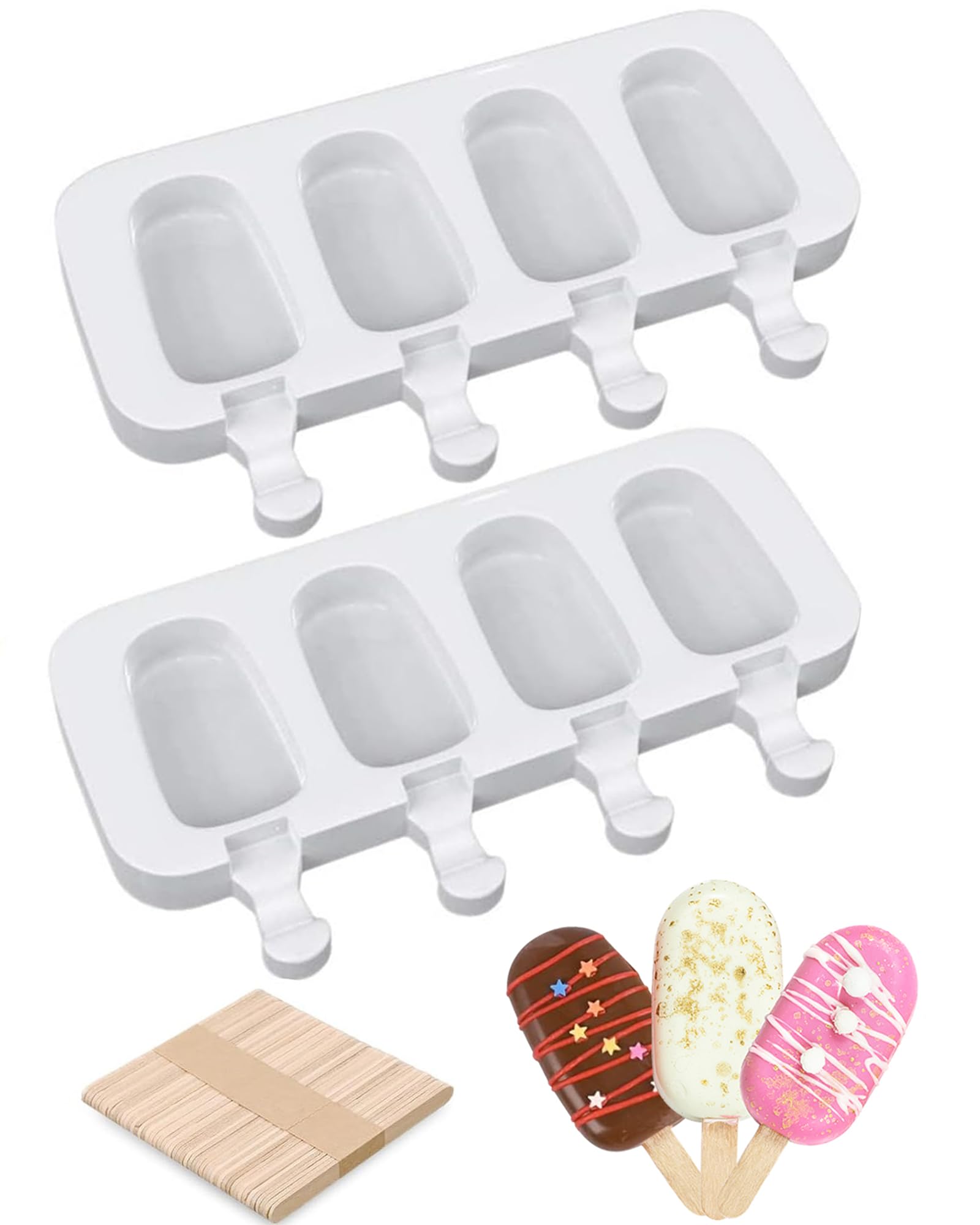Ouddy Life 8-Cavity Silicone Popsicle Molds