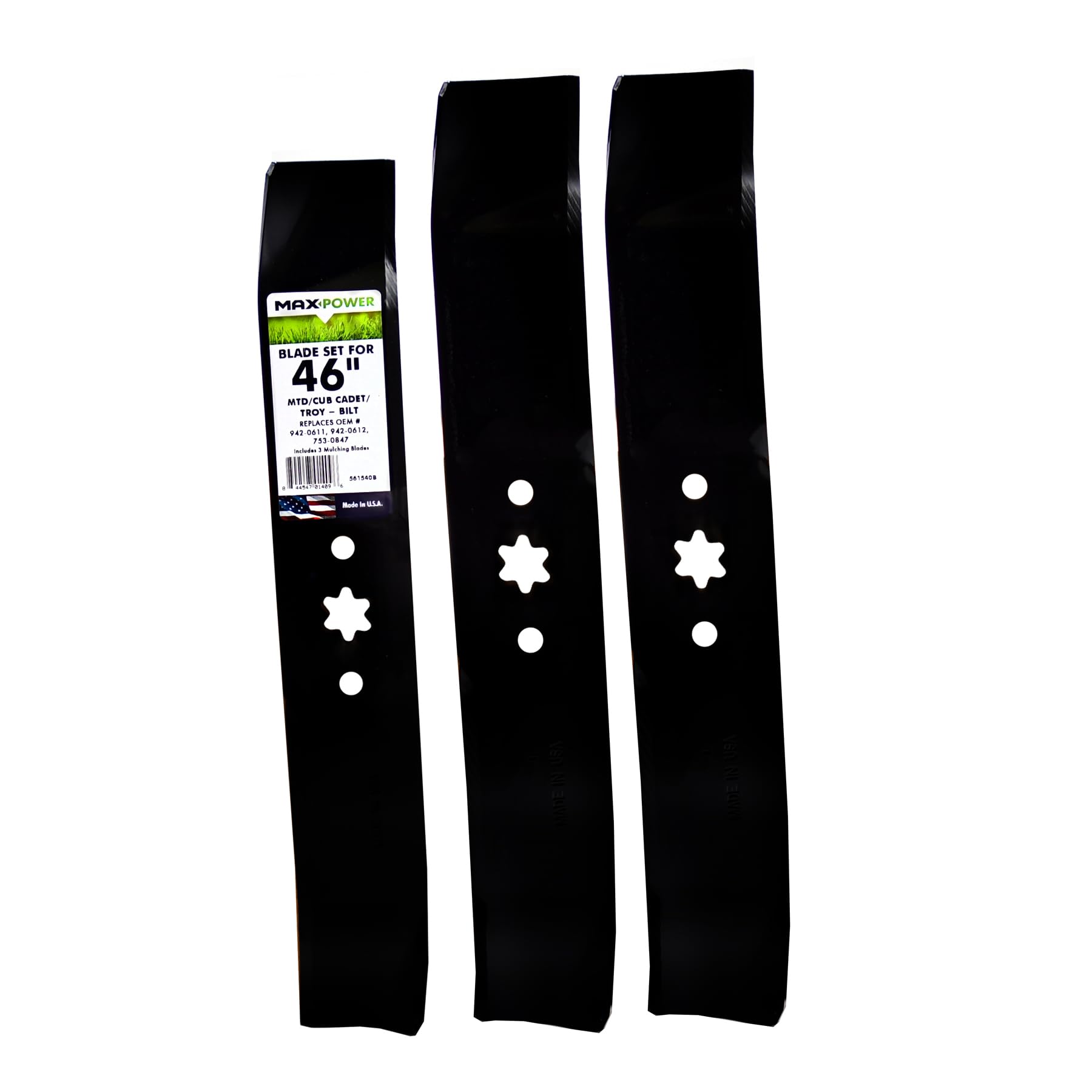 MaxPower 561540B 3-Blade Mulching Set