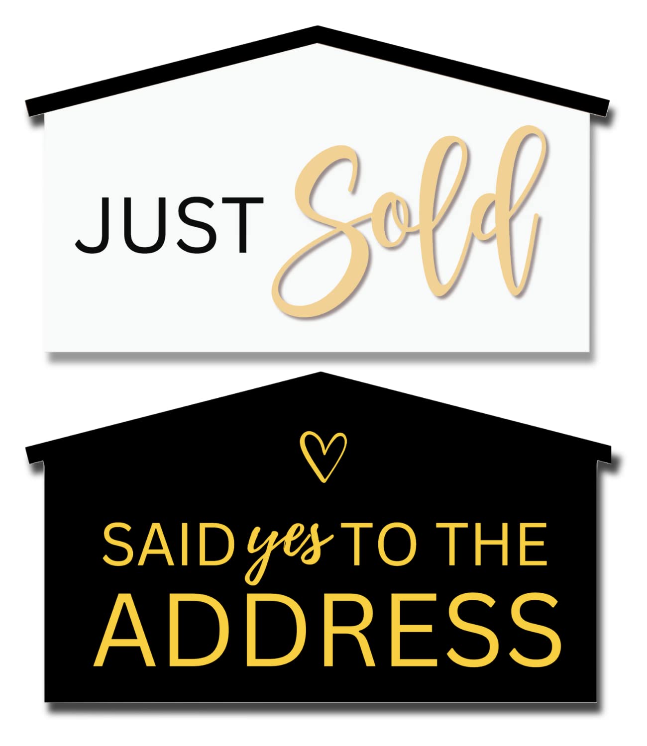 Labend Home House-Shaped Sold Sign