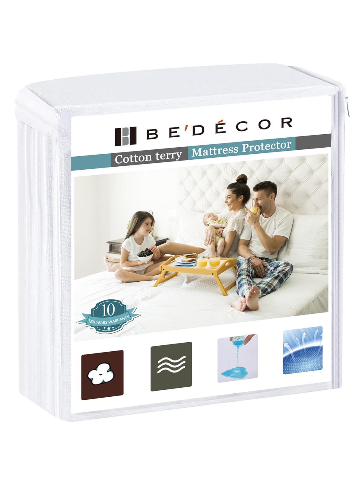 Bedecor Queen Waterproof Mattress Protector