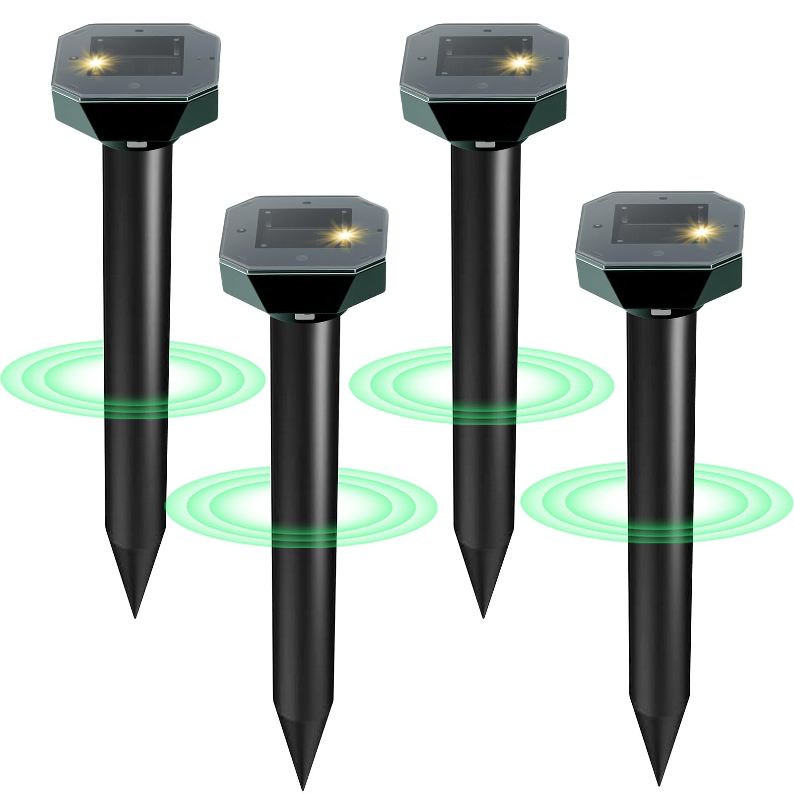 Upgraded Ultrasonic Solar Repellent (4-Pack)