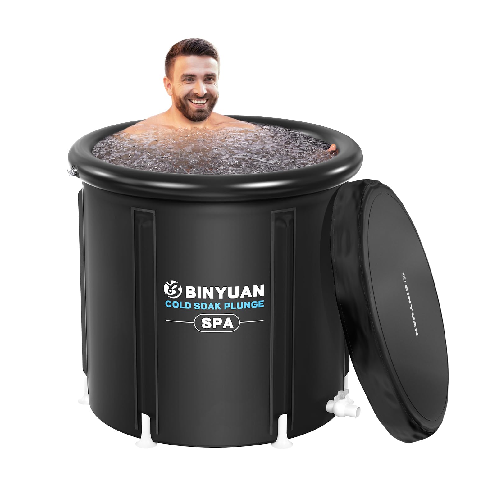 BINYUAN XL Ice Bath Tub for Athletes with Cover — 99 Gallons