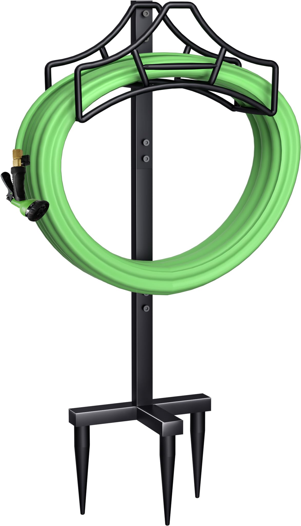 Garbuildman Garden Hose Holder Stand — Volcano-Shaped 3-Spike
