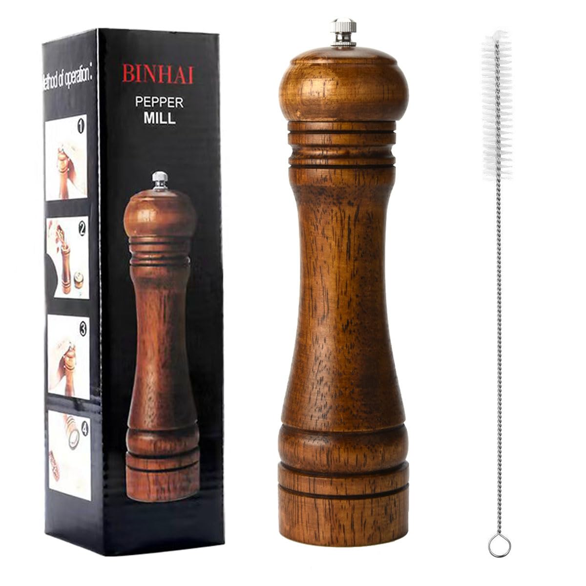 Oak Wooden Pepper Mill