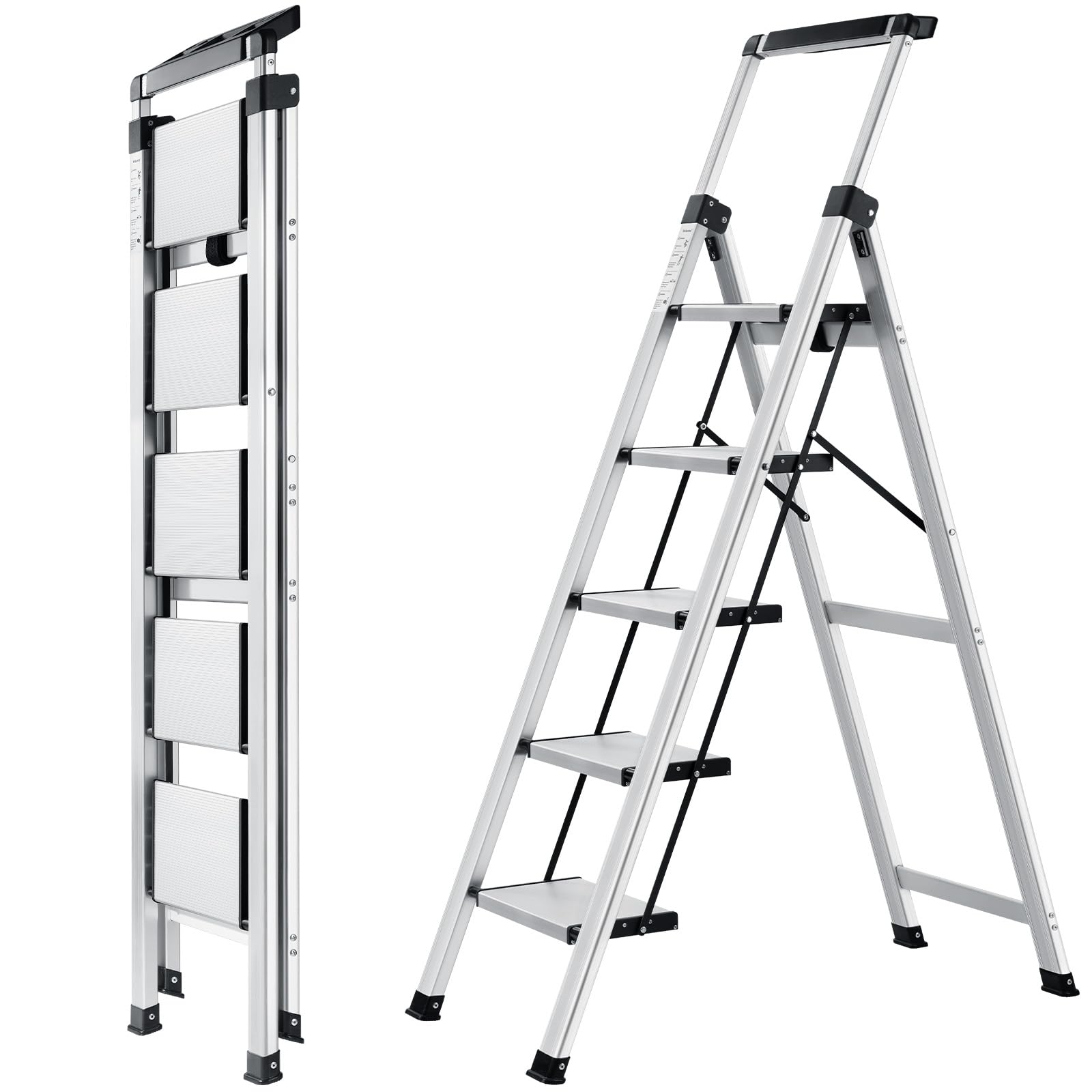 XinSunho 5-Step Folding Ladder with Handgrip