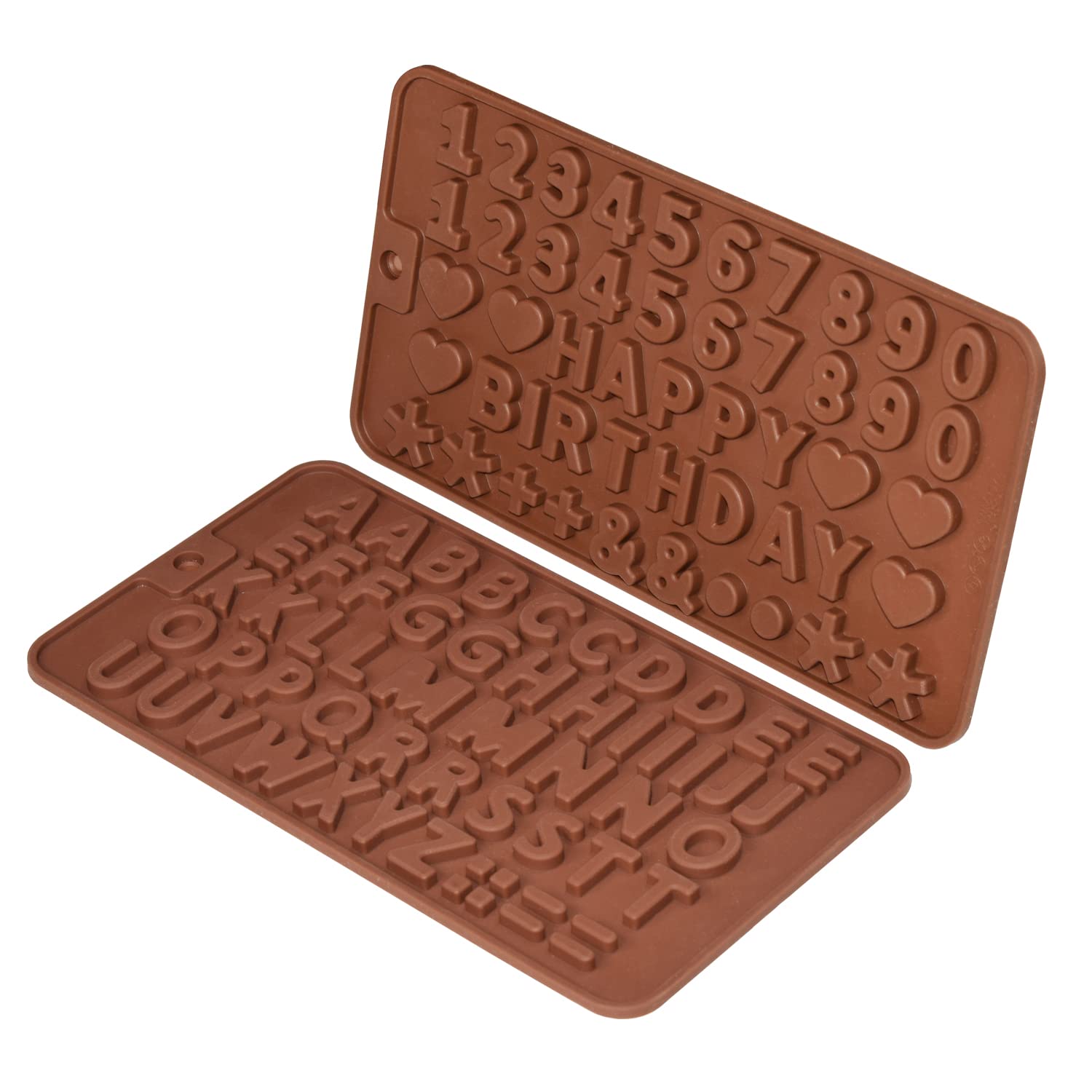 Silicone Letter & Birthday Symbol Molds (2-Pack)