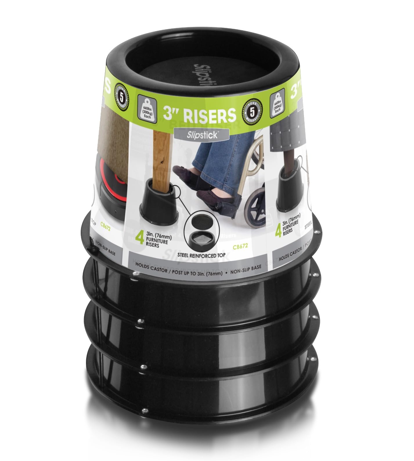 Slipstick CB672 3-inch Reinforced Risers