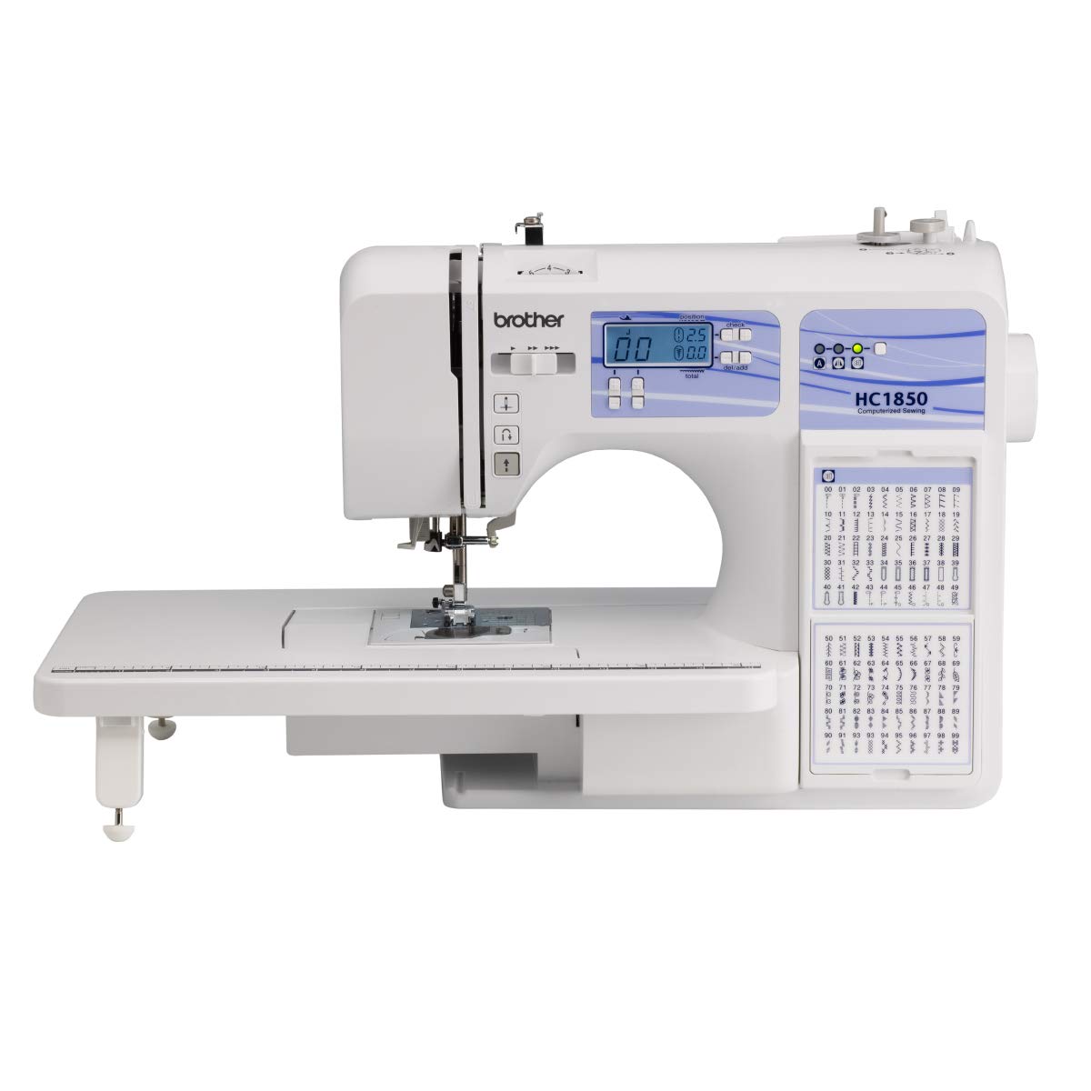 Brother HC1850 Sewing and Quilting Machine, 185 Built-in Stitches, LCD Display, 8 Included Feet HC1850 Machine