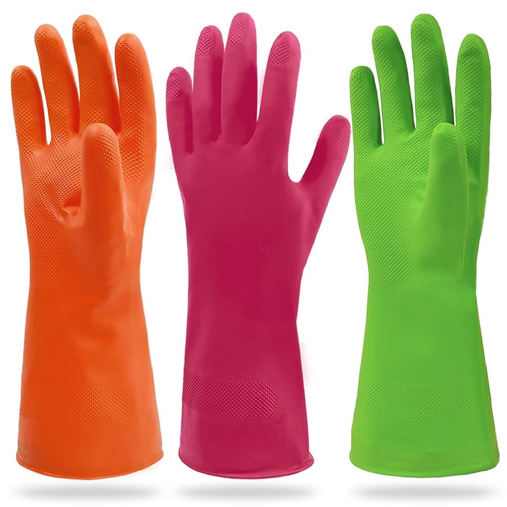 Cleanbear Reusable Dish Washing Gloves (Set of 3)