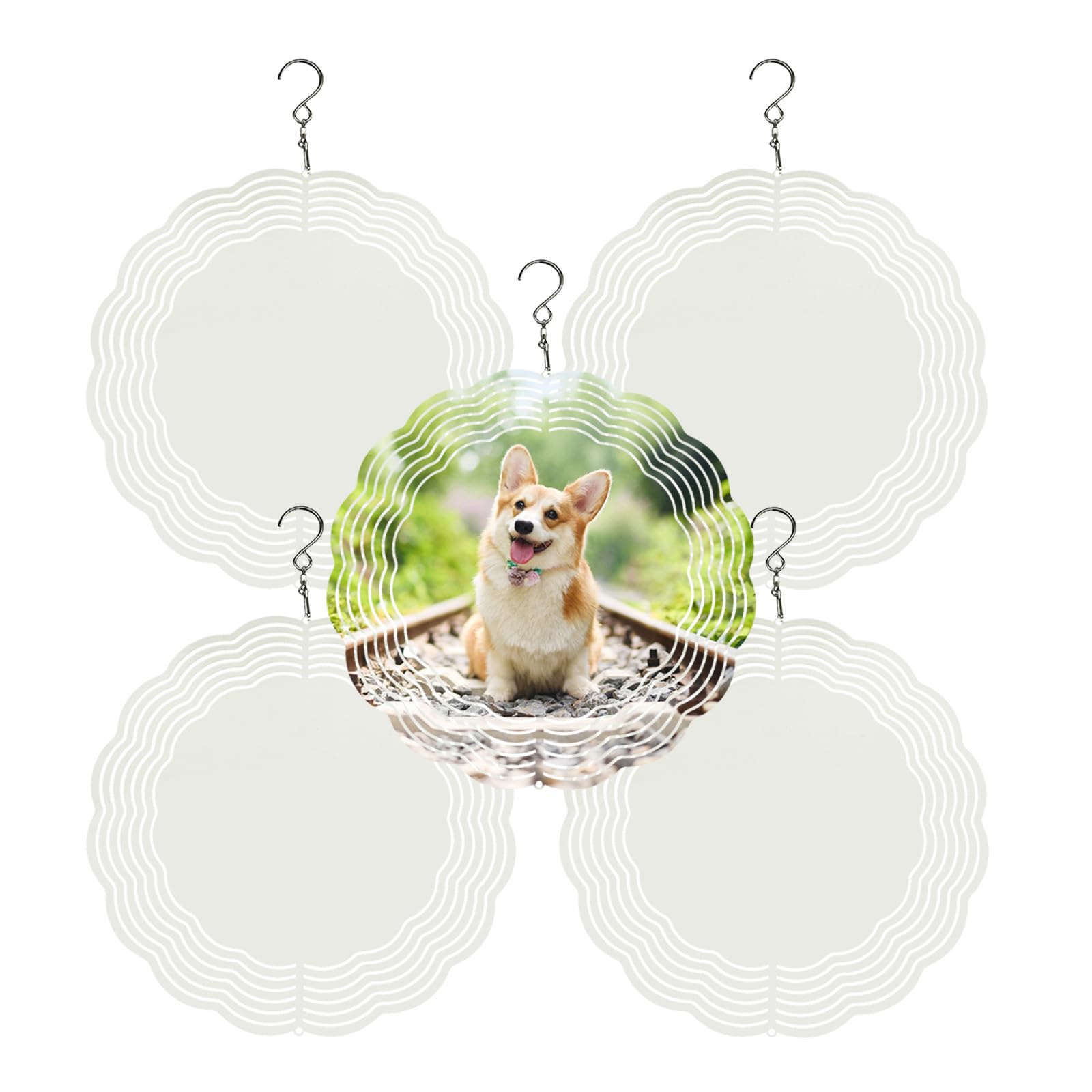 8" Sublimation Wind Spinner Blanks (5-Pack)