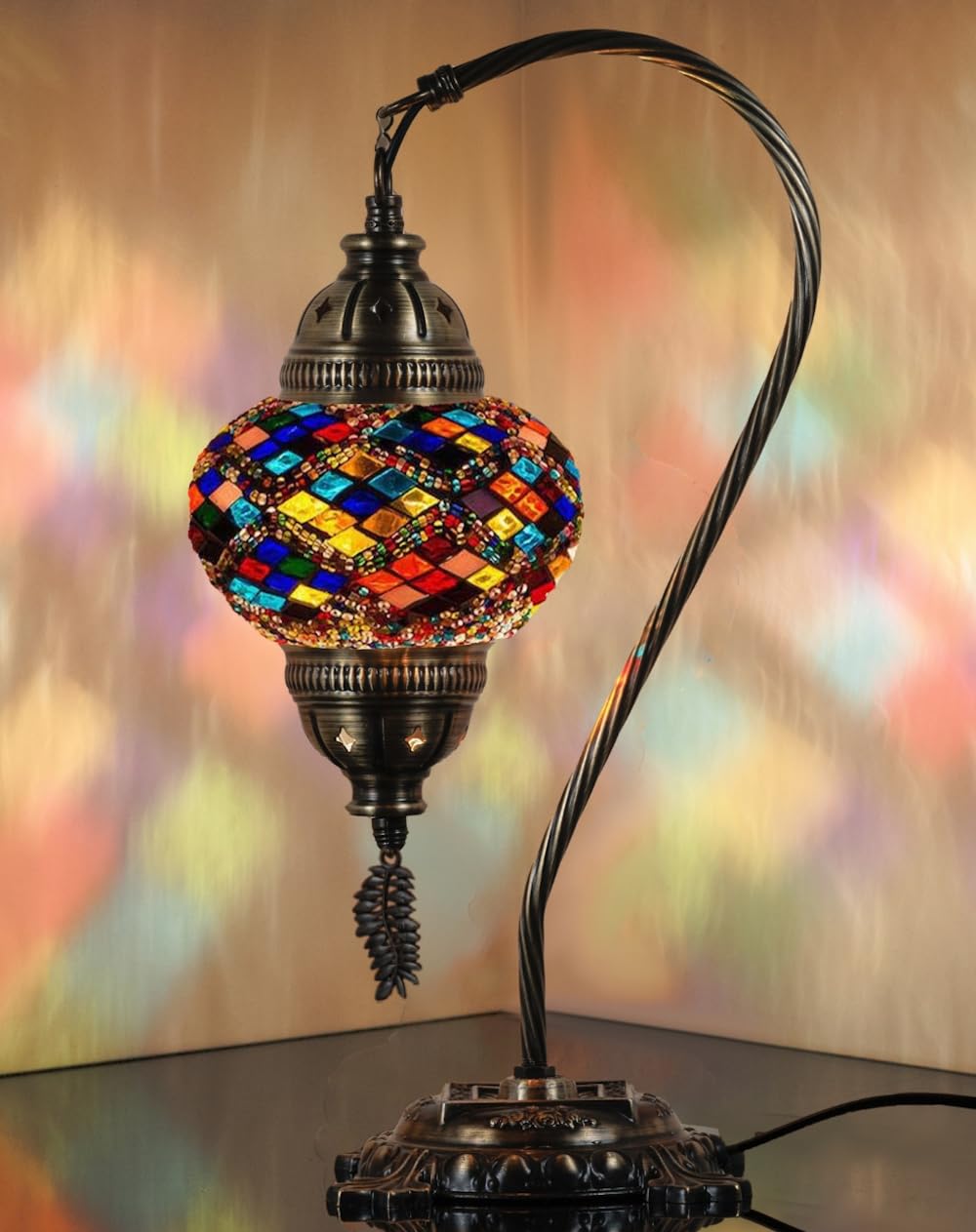DEMMEX Turkish Mosaic Accent Lamp