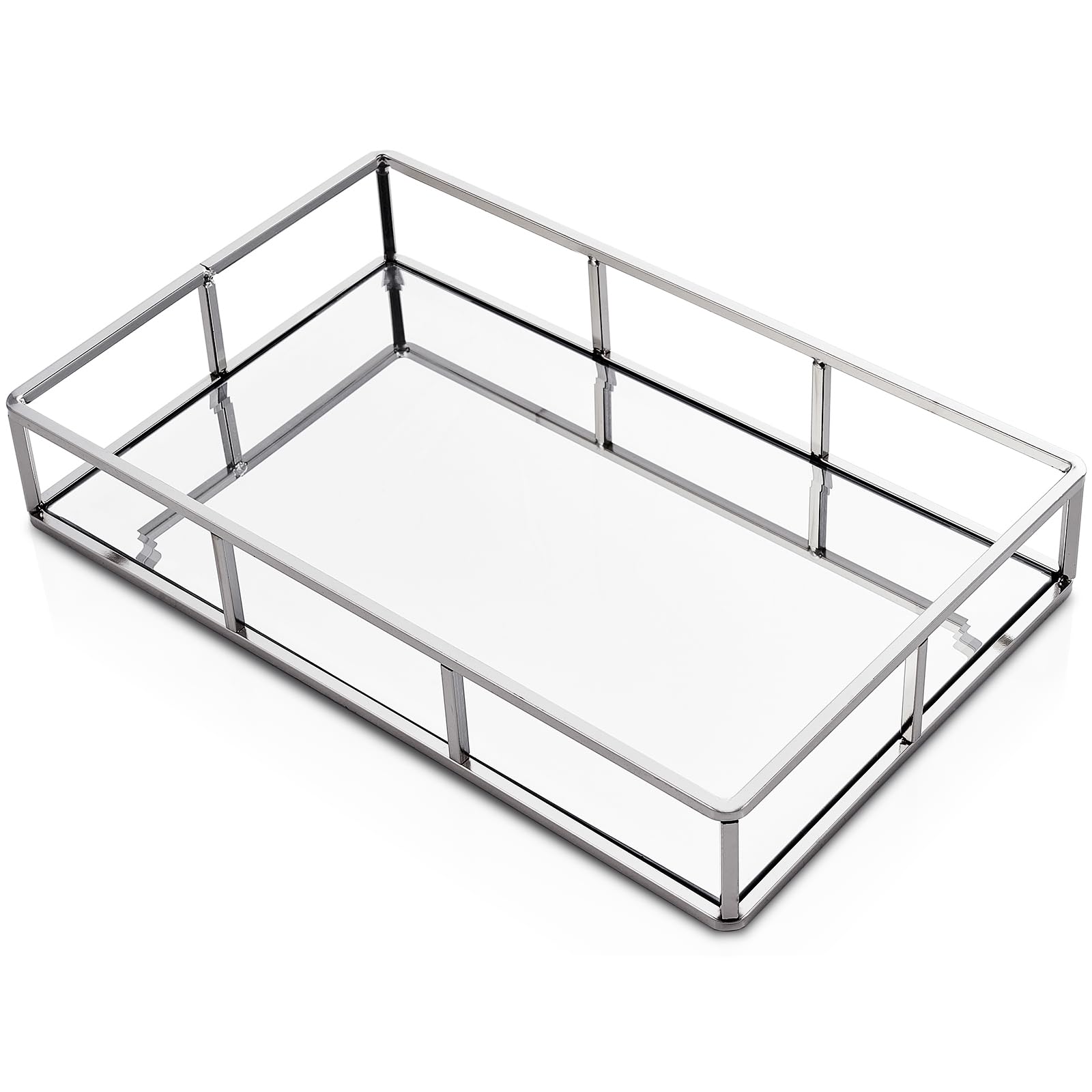 PuTwo Silver Mirror Vanity Tray