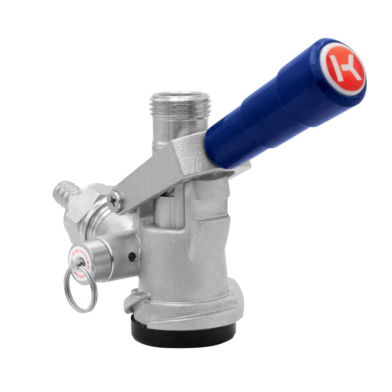Kegco D‑System Keg Coupler (Blue Lever)